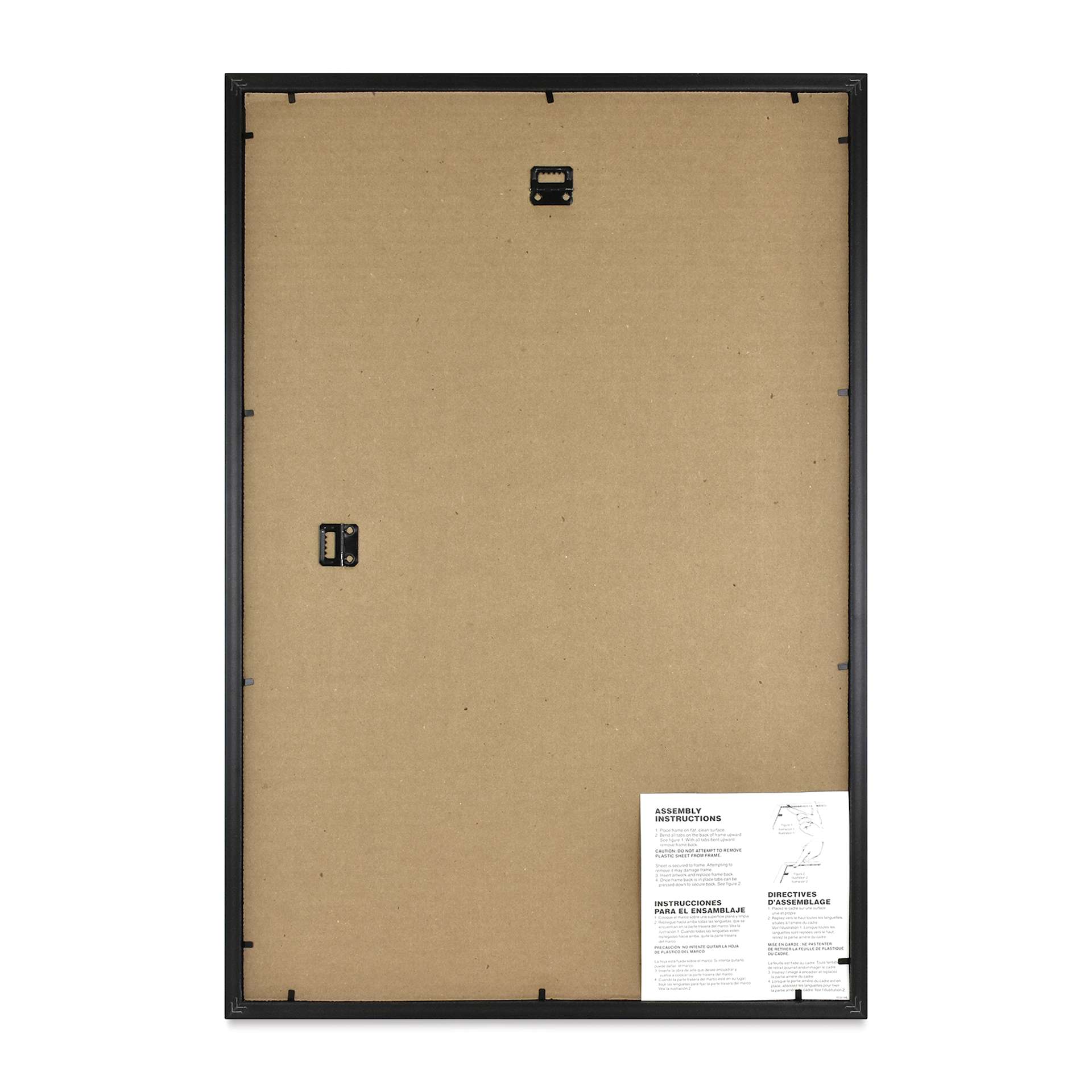 MCS Trendsetter Acrylic Poster Frame - 16" x 24" x 1/4", Black (Back of frame)