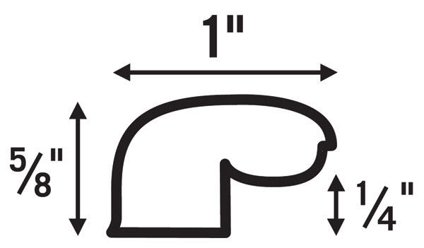 MCS Trendsetter Acrylic Poster Frame - Schematic showing dimensions of frame