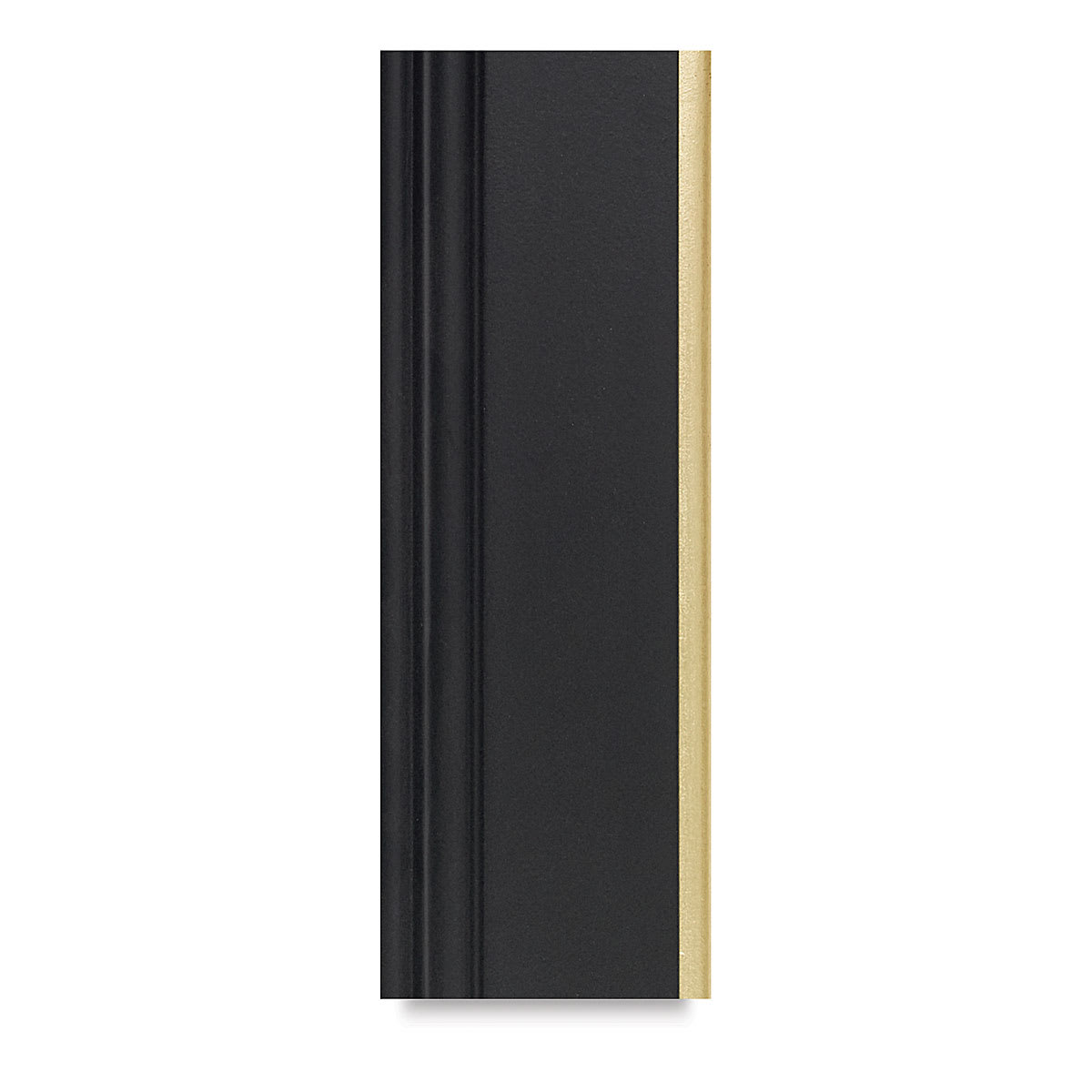 Blick Simplon Plein Air Frames with Liners - Closeup of section of Black Frame with Gold Liner