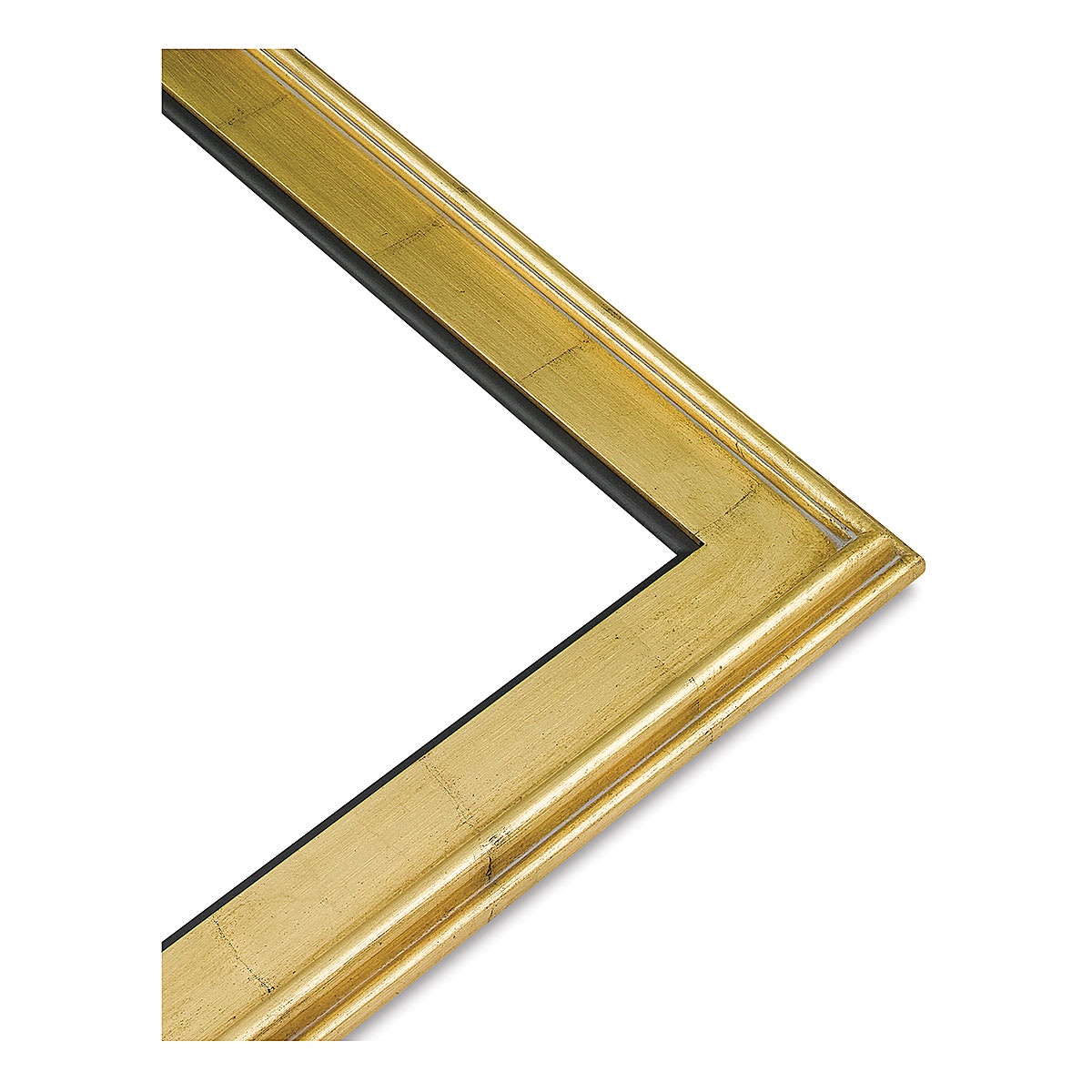 Blick Simplon Plein Air Frames with Liners - Corner of Gold Frame with Black Liner 