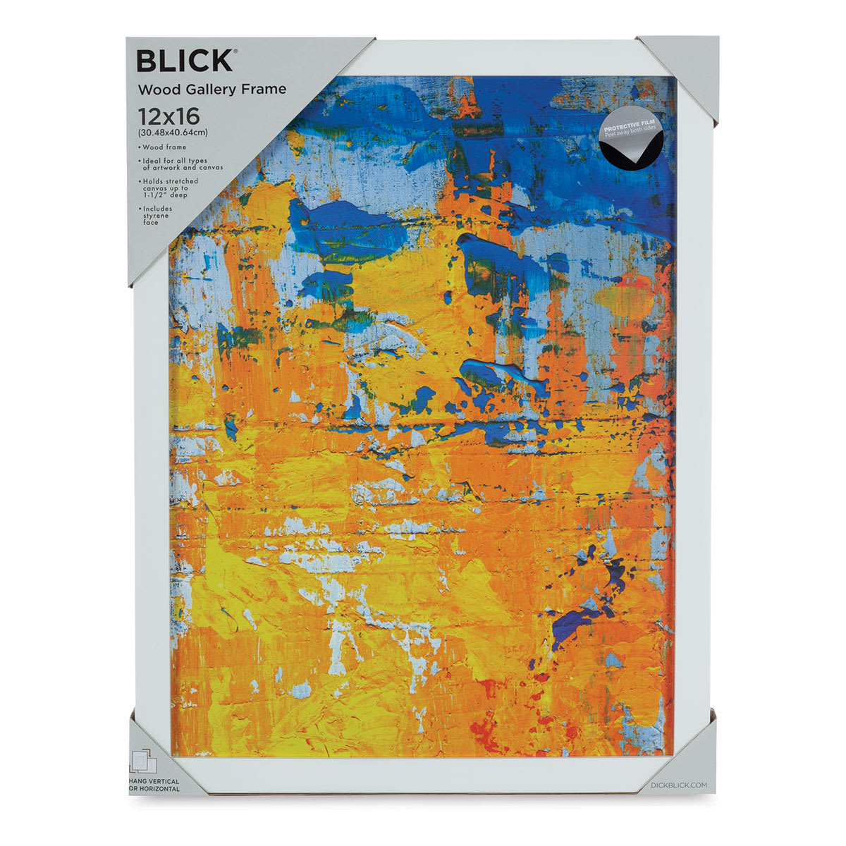 Blick Wood Gallery Frame - White, 12" x 16" in packaging