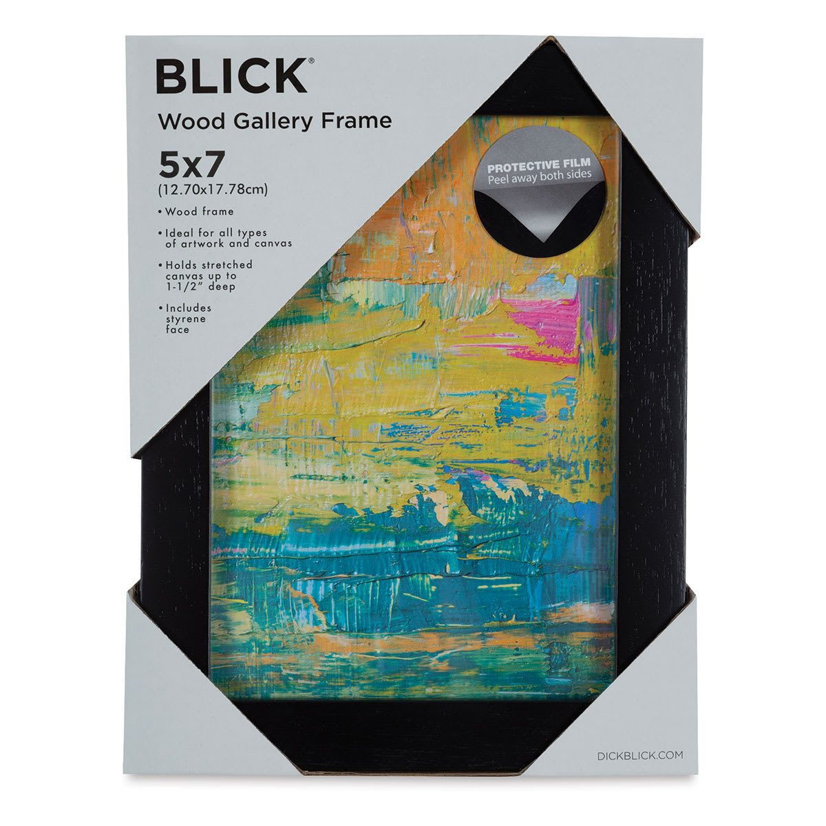 Blick Wood Gallery Frame - Black, 5" x 7" in packaging
