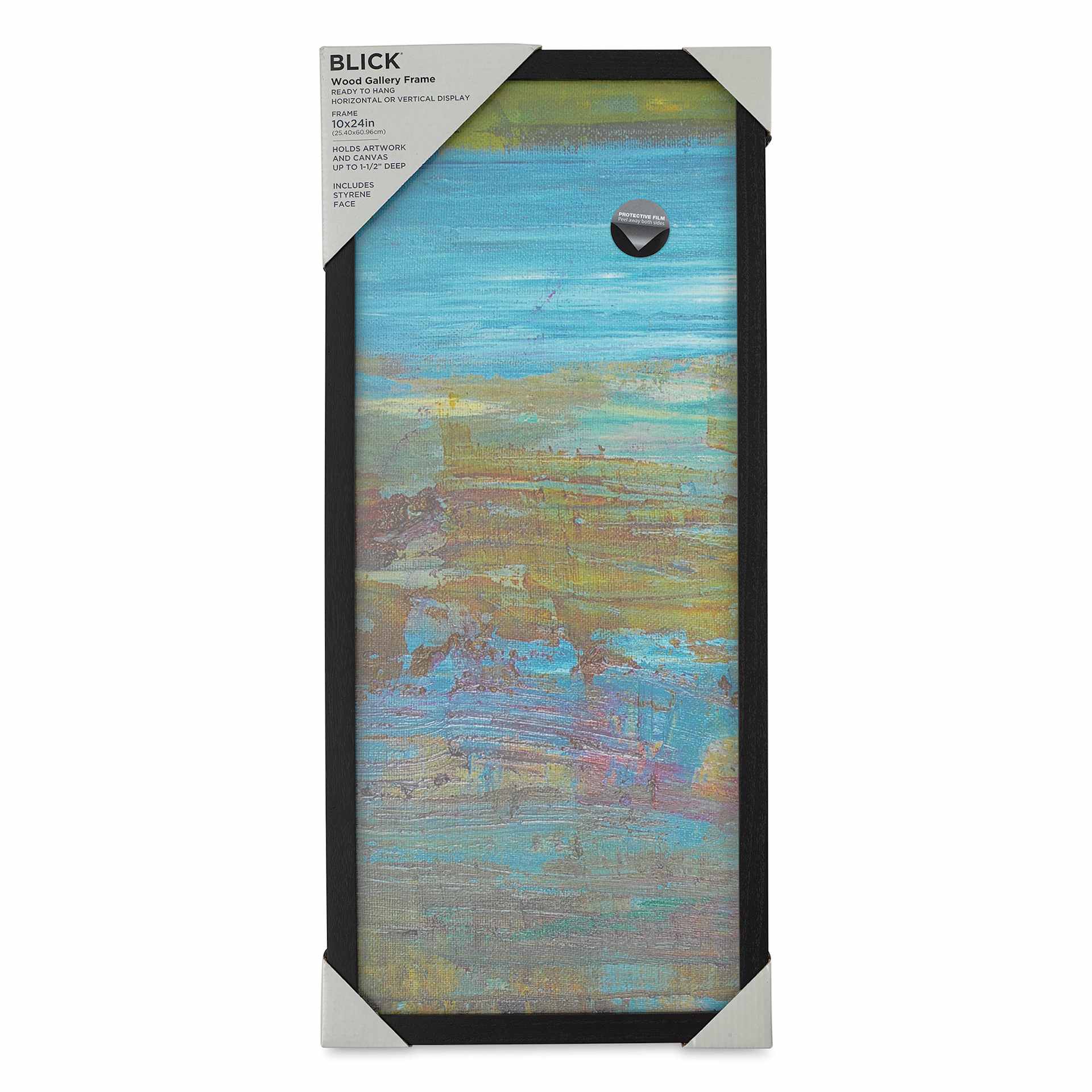 Blick Wood Gallery Frame - Black, 10" x 24" in package