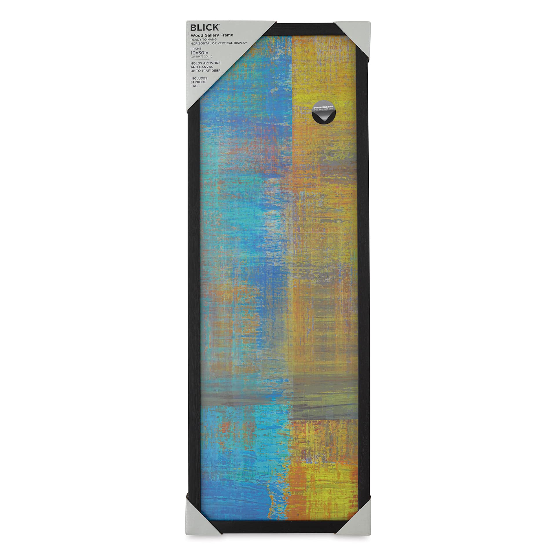Blick Wood Gallery Frame - Black, 10" x 30" front of package