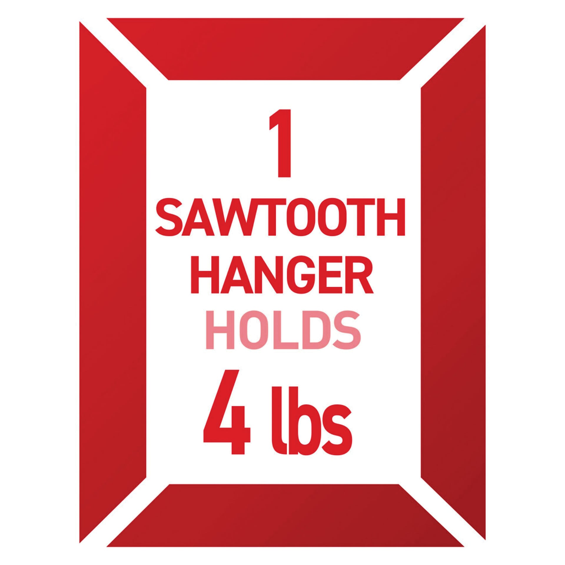 1 Sawtooth Hanger holds 4 lbs