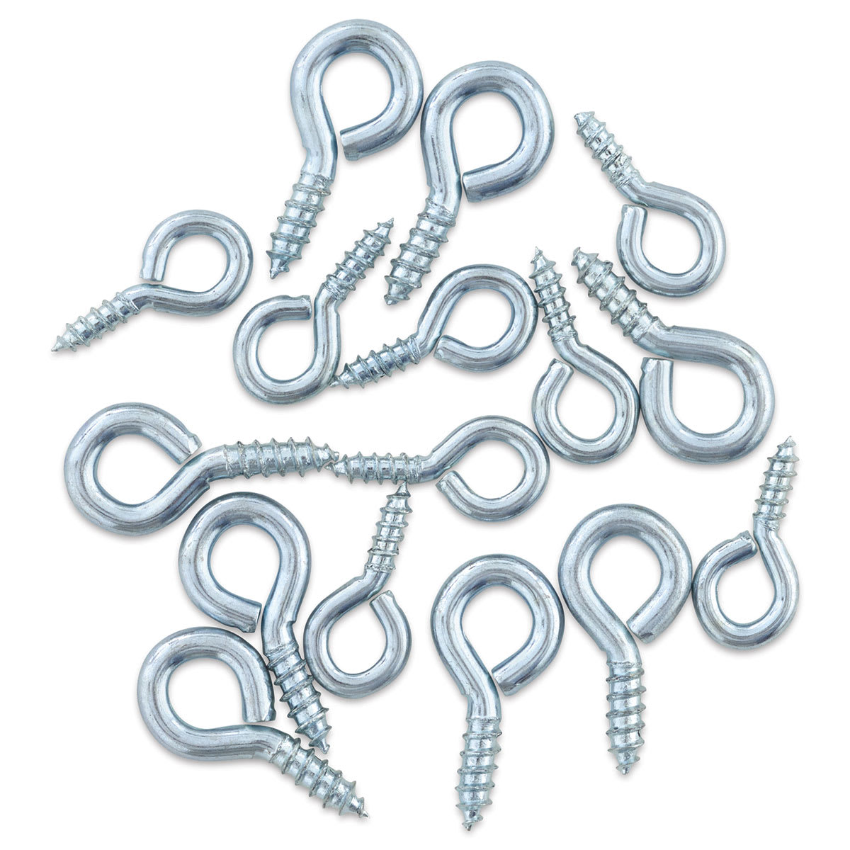Hillman Screw Eyes - Eight each of Two sizes of Screw Eyes shown scattered