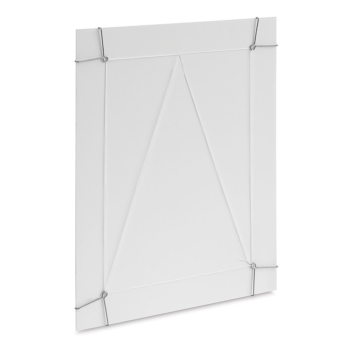 Ook Frameless Framing Clips - Back side of board showing tightened clips Ook Frameless Framing Clips - Back side of board showing tightened clips