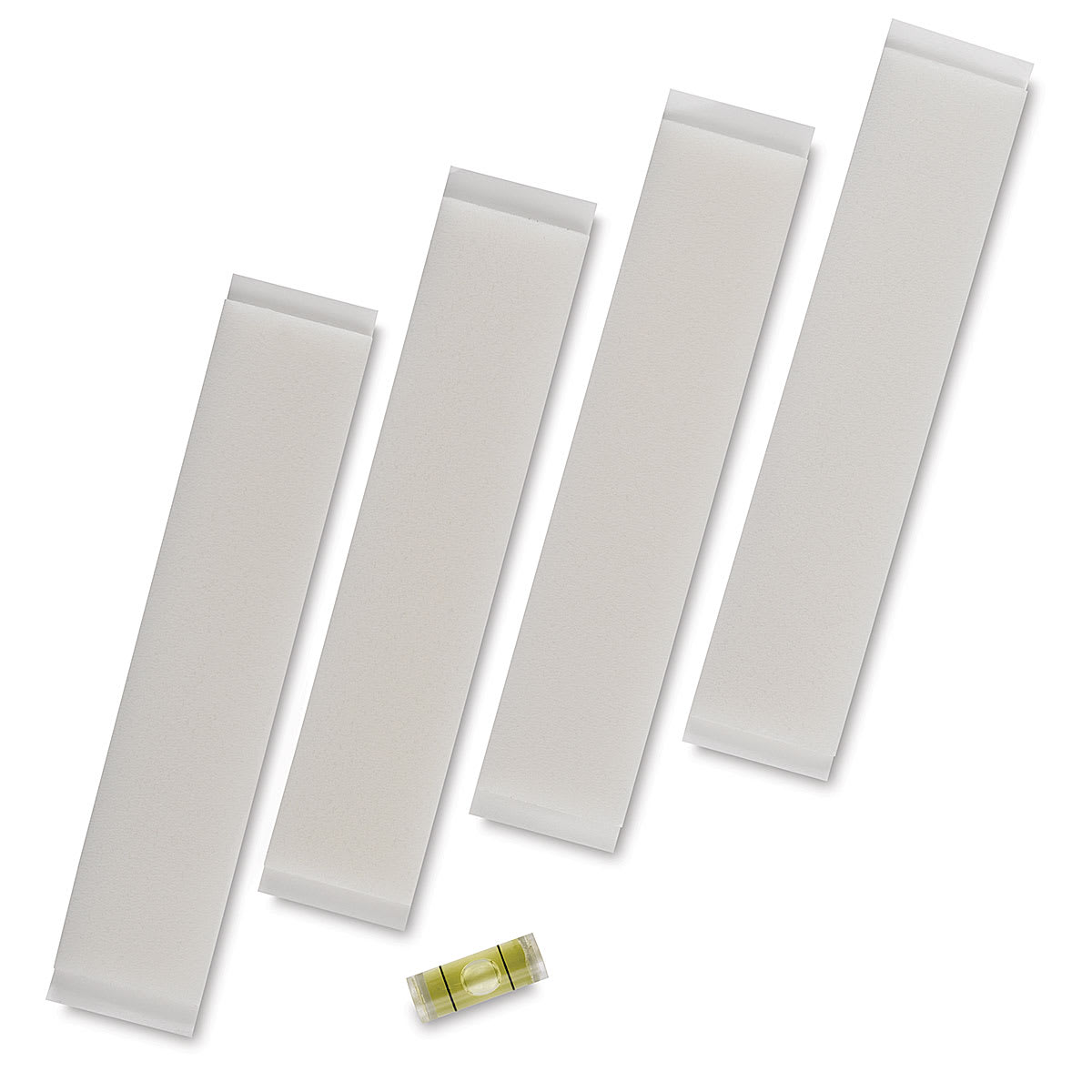 Hangman Canvas Board Hanging Tape - 4 strips shown with included Level