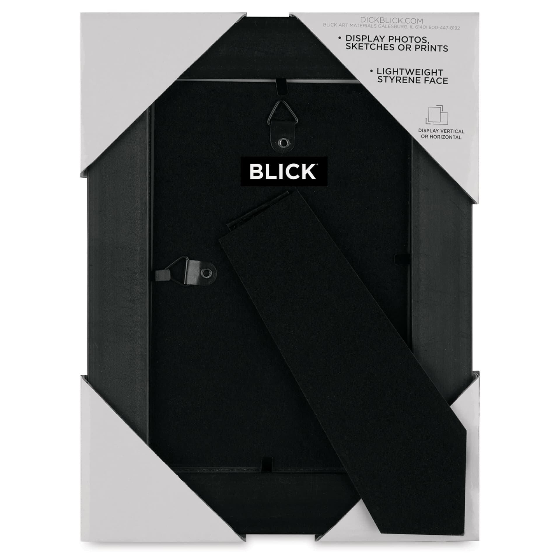 Blick Sheffield Frame - Black, 4" x 6" back of frame