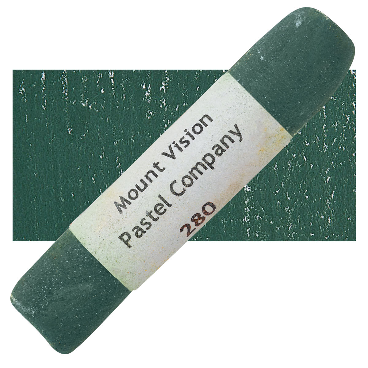 Mount Vision Handmade Pastel - Green Earth 280 pastel and swatch