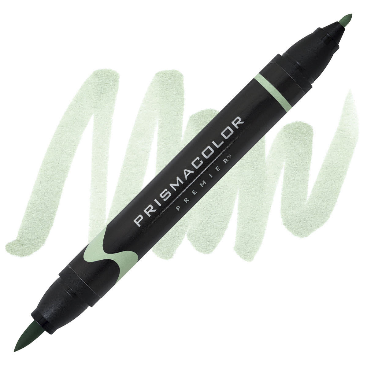 Prismacolor Premier Dual-Ended Brush Tip Marker - Lime Green (marker and swatch)