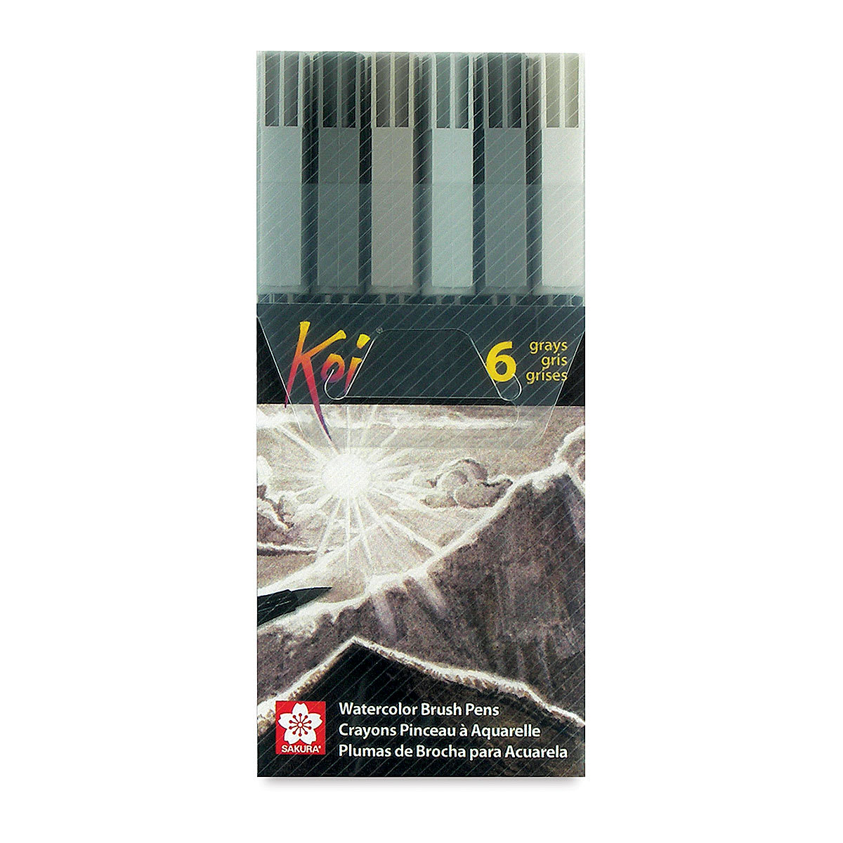 Sakura Koi Coloring Brush Pens, Gray - Set of 6 Sakura Koi Coloring Brush Pens, Gray - Set of 6
