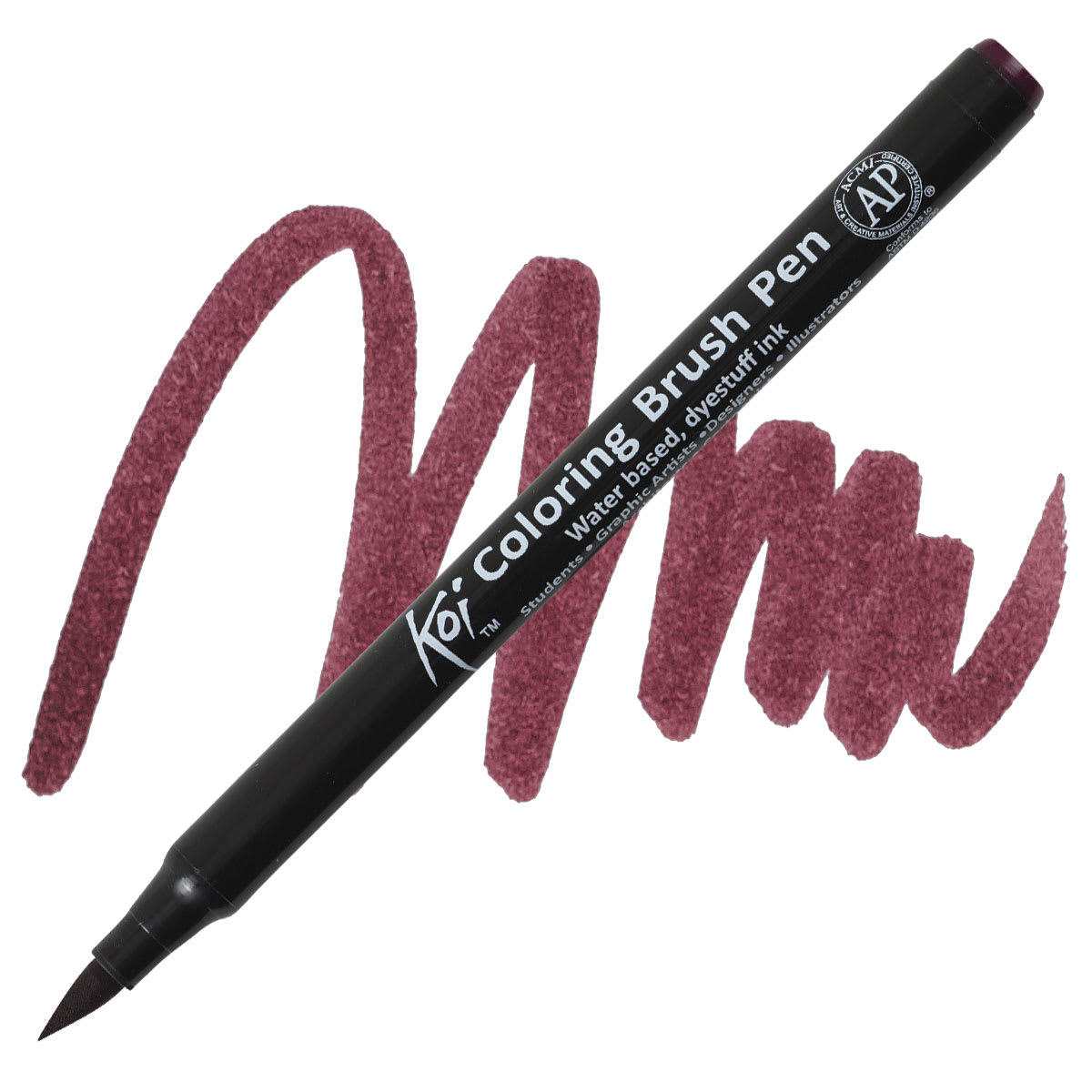 Sakura Koi Coloring Brush Pen - Burgundy pen and swatch