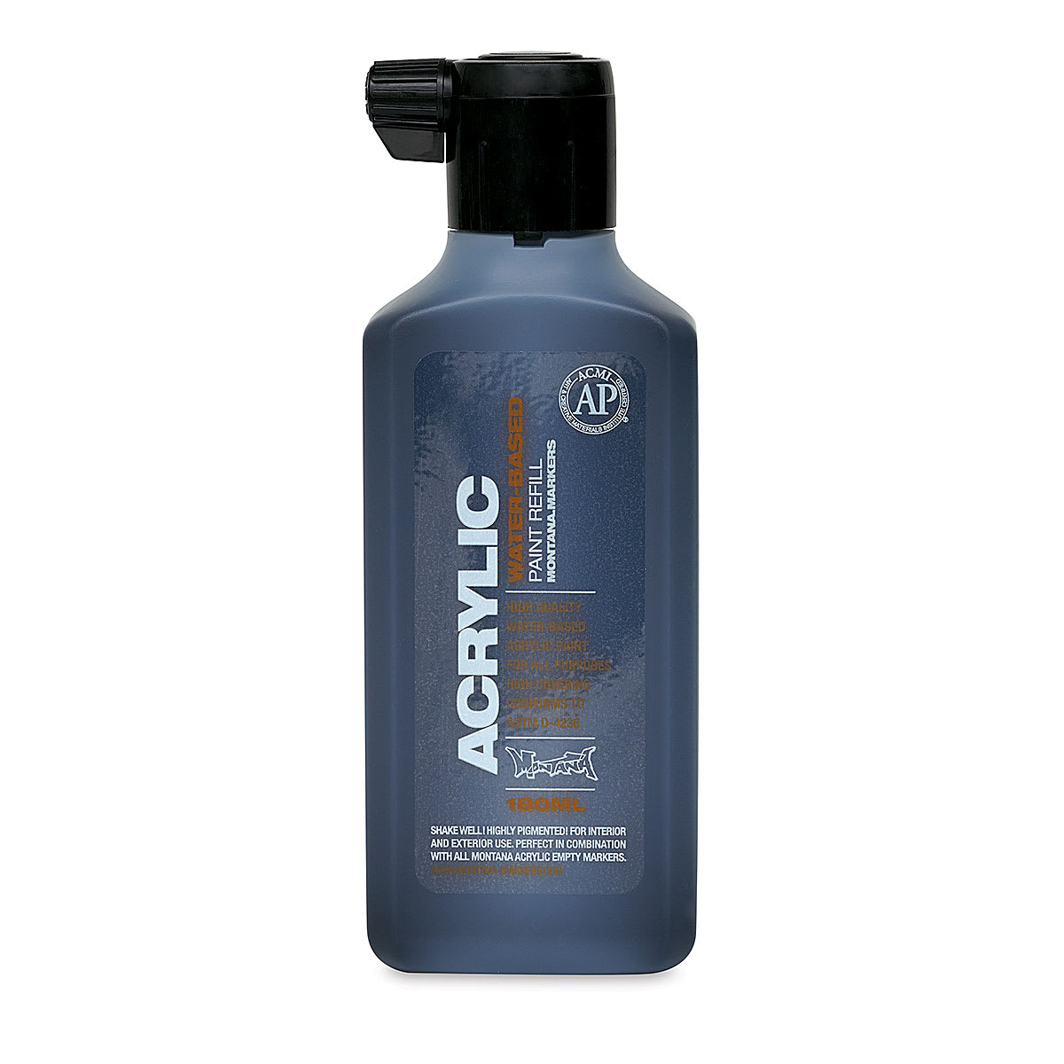 Montana Acrylic Marker Refill - Shock Black, 180 ml bottle Montana Acrylic Marker Refill - Shock Black, 180 ml bottle