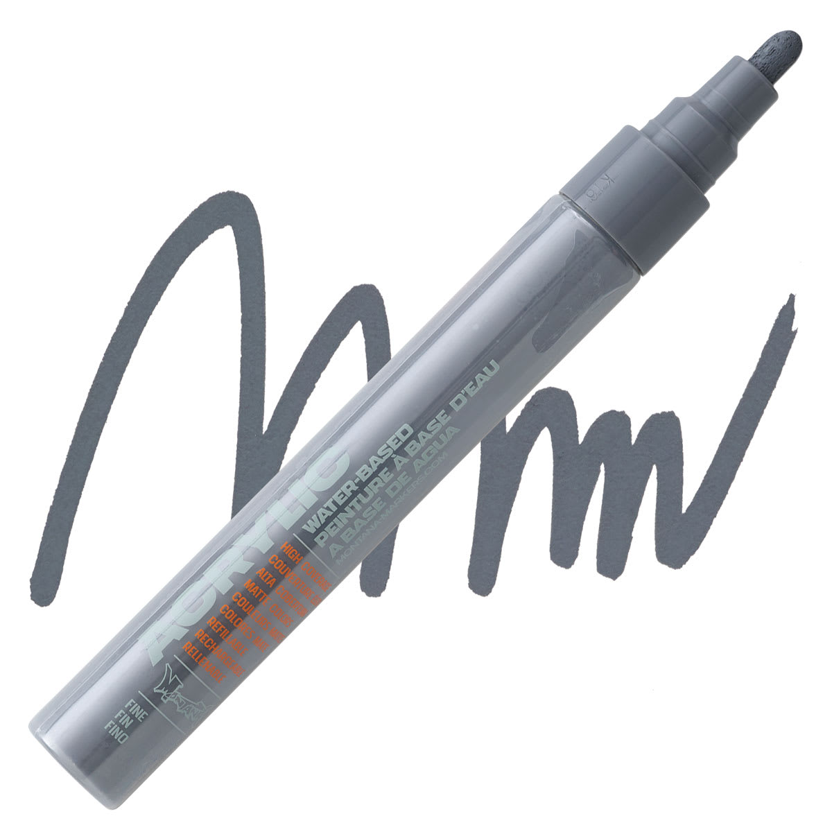 Montana Acrylic Marker - 2 mm Tip, Gravel marker and swatch