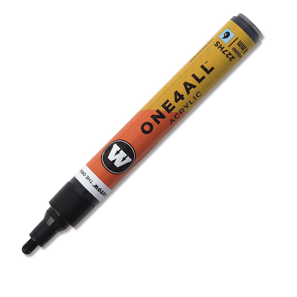 Molotow One4All Acrylic Marker - 4 mm Tip, Signal Black, Bullet Tip
