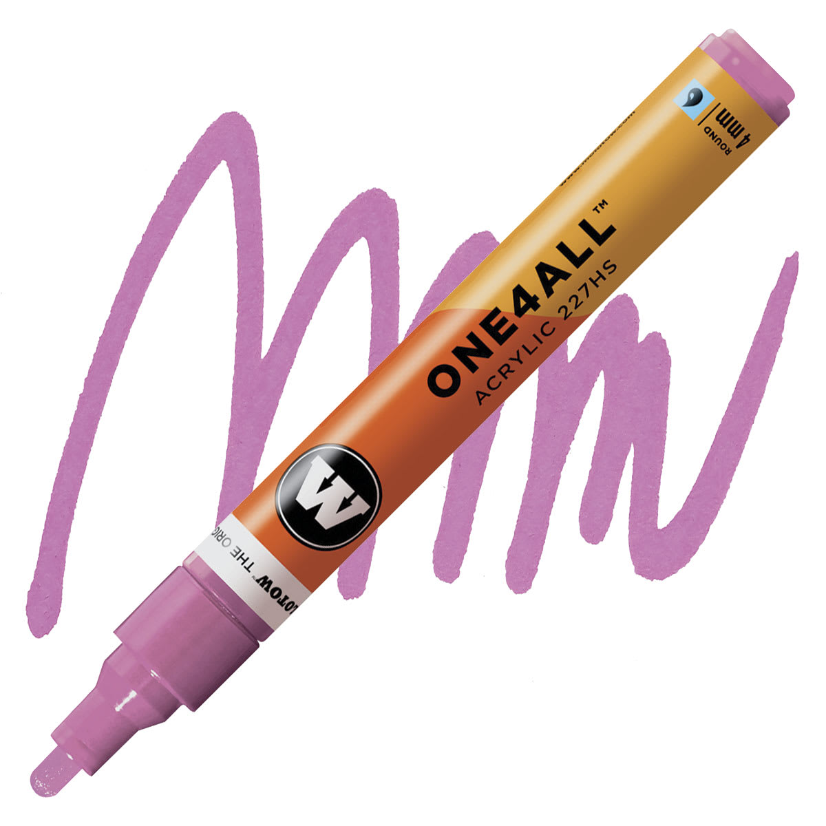 Molotow One4All Acrylic Marker - 4 mm, Fuchsia Pink marker and swatch Molotow One4All Acrylic Marker - 4 mm, Fuchsia Pink marker and swatch