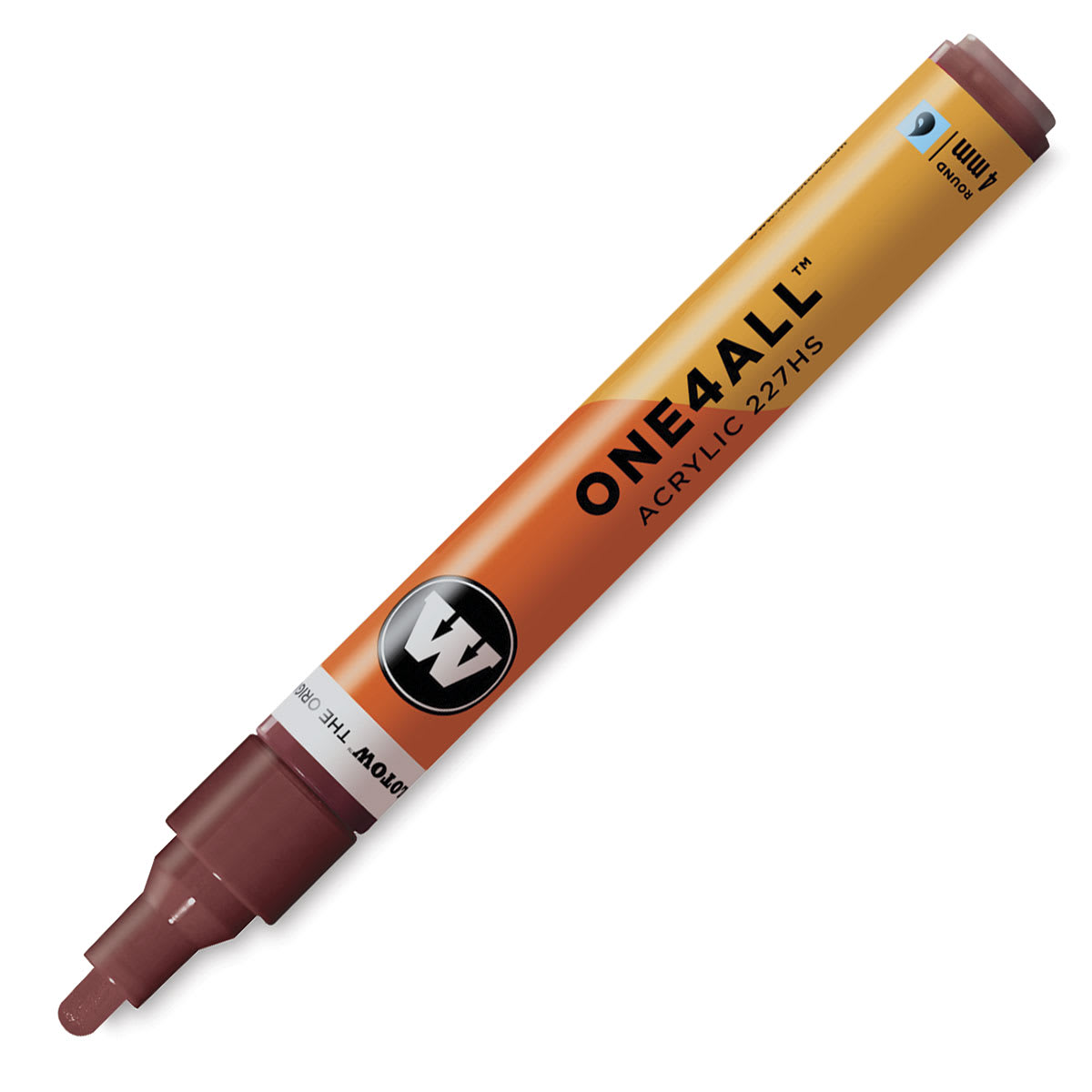 Molotow One4All Acrylic Marker - 4 mm Tip, Burgundy, Bullet Tip Molotow One4All Acrylic Marker - 4 mm Tip, Burgundy, Bullet Tip