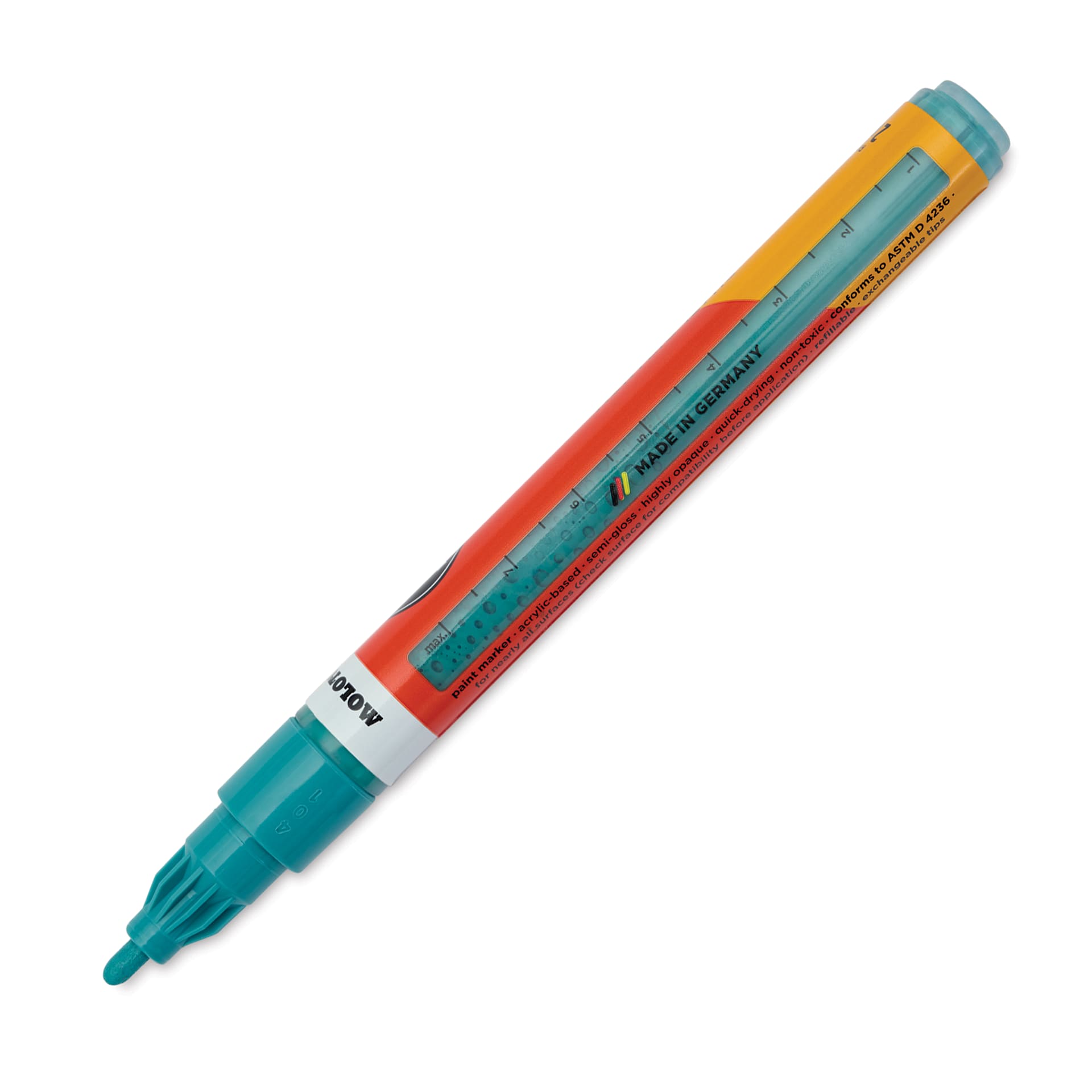 Molotow One4All Acrylic Marker - 2 mm Tip, Olympia Blue, Bullet Tip, marker barrel