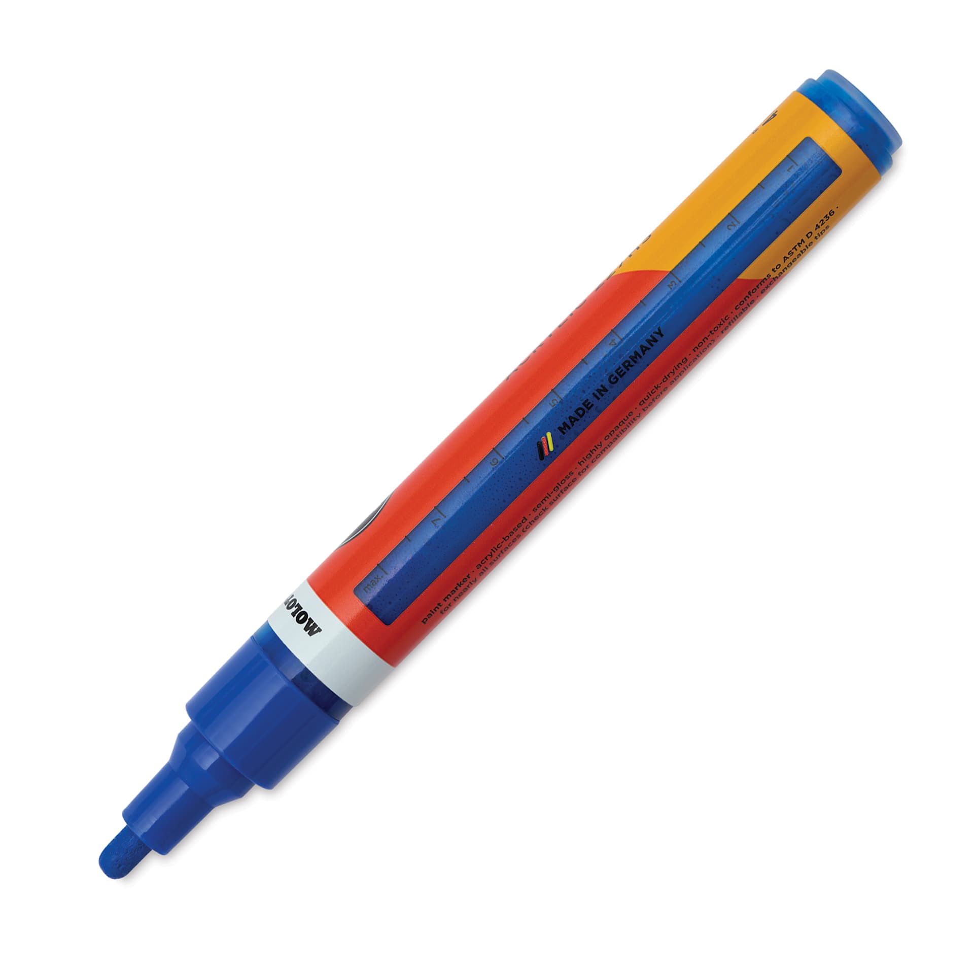Molotow One4All Acrylic Marker - 4 mm Tip, Ultramarine, Bullet Tip, marker barrel