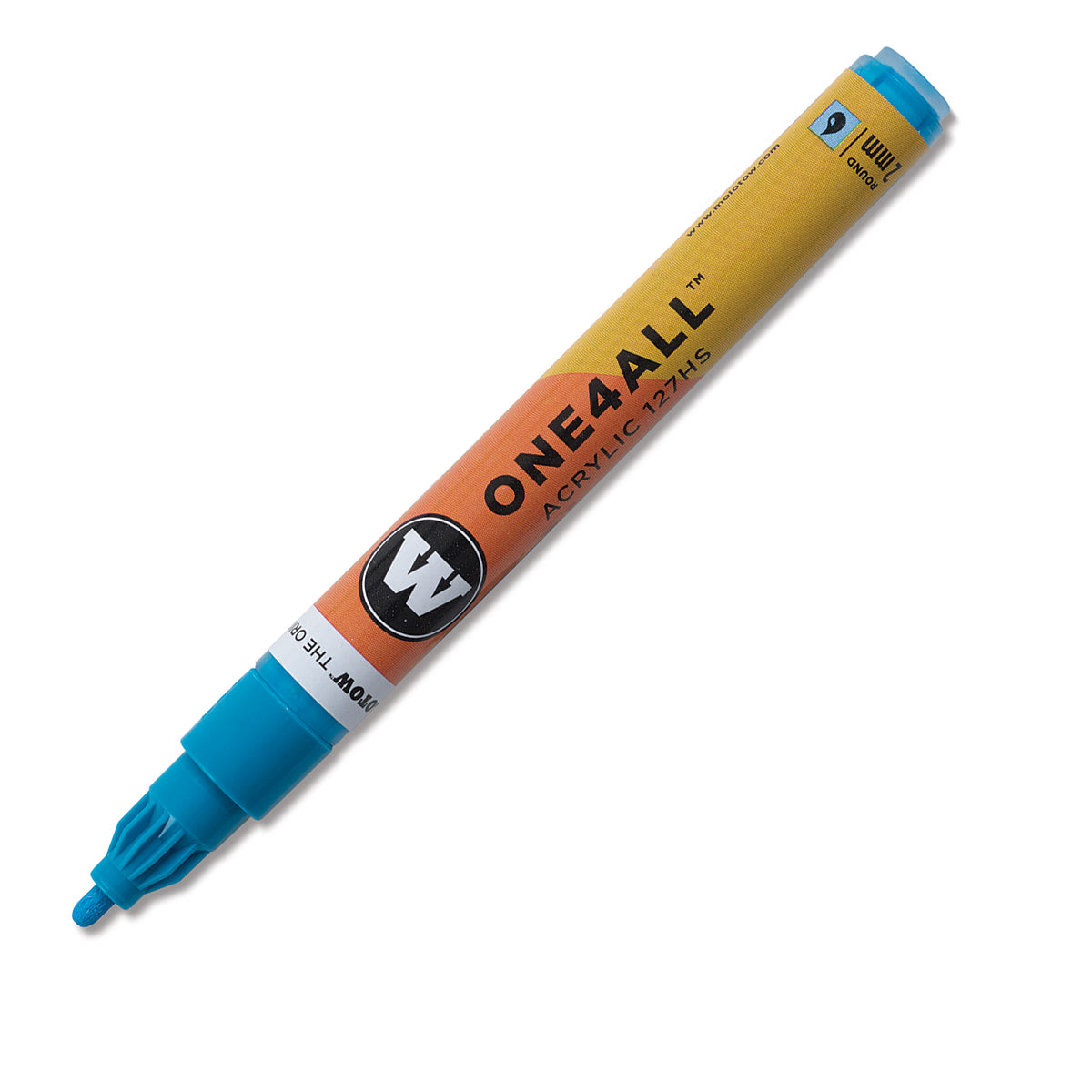 Molotow One4All Acrylic Marker - 2 mm Tip, Shock Blue Middle, Bullet Tip