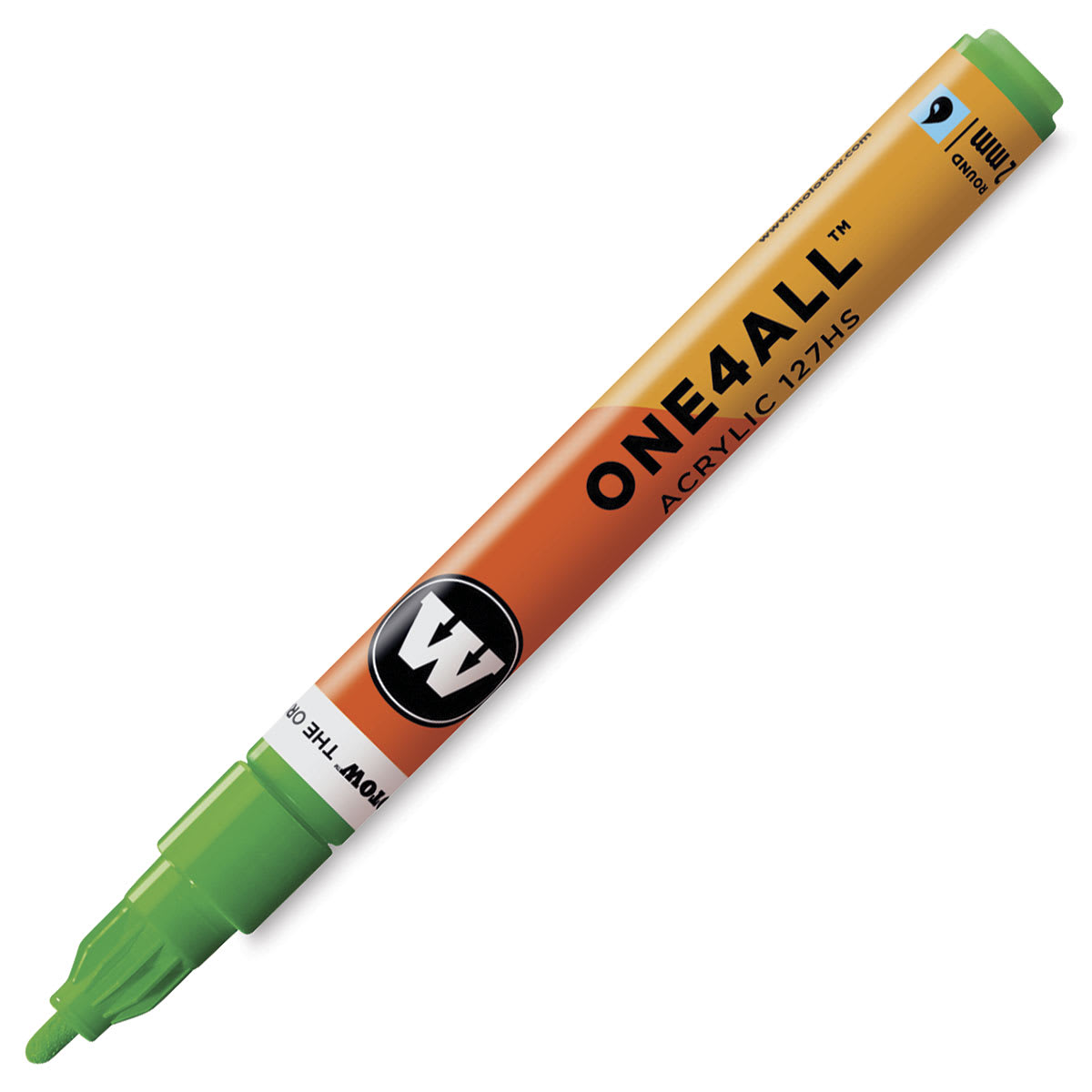 Molotow One4All Acrylic Marker - 2 mm Tip, Universes Green, Bullet Tip