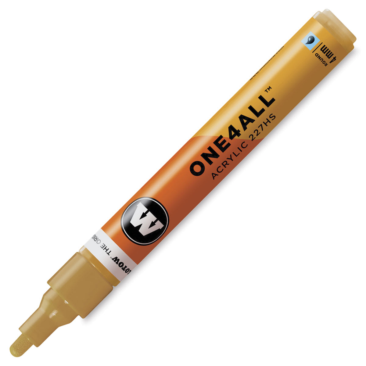 Molotow One4All Acrylic Marker - 4 mm Tip, Ochre Brown Light, Bullet Tip