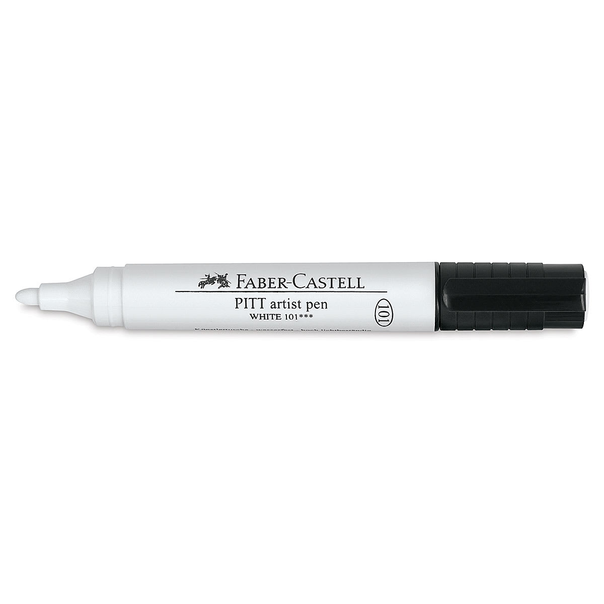 Faber-Castell Pitt Big Brush Artist Pen - White Pen shown open and horizontally Faber-Castell Pitt Big Brush Artist Pen - White Pen shown open and horizontally