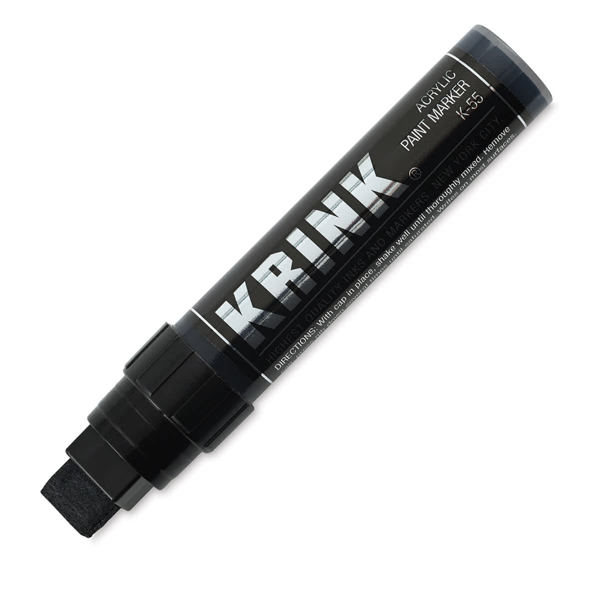 Krink K-55 Paint Markers - Black Marker shown uncapped at angle