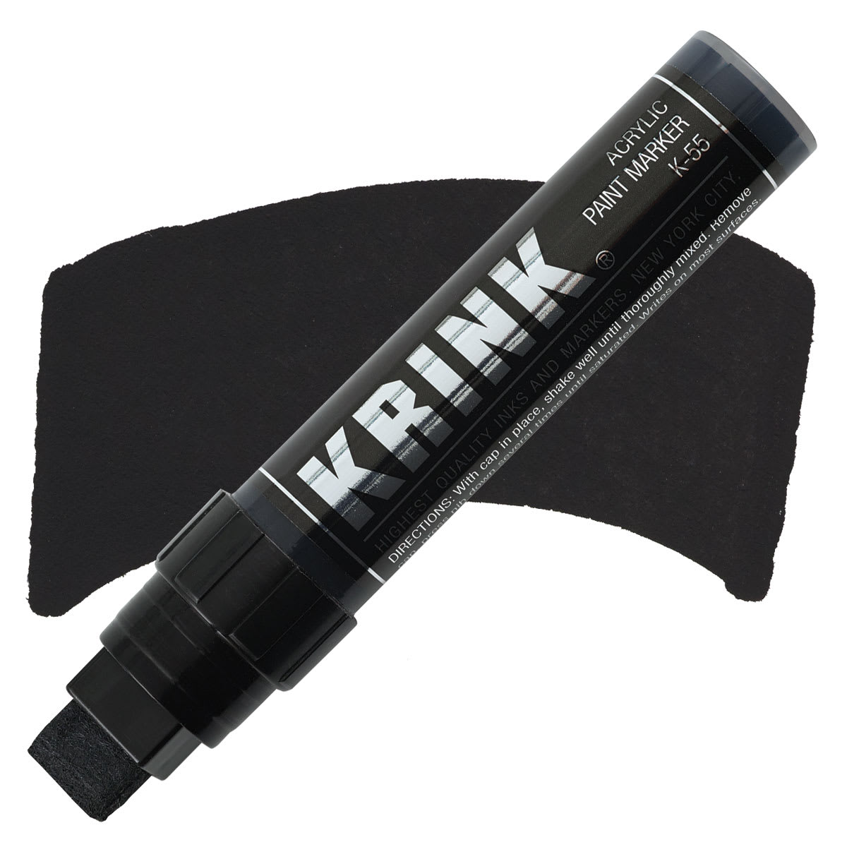 Krink K-55 Paint Marker - Black marker and swatch