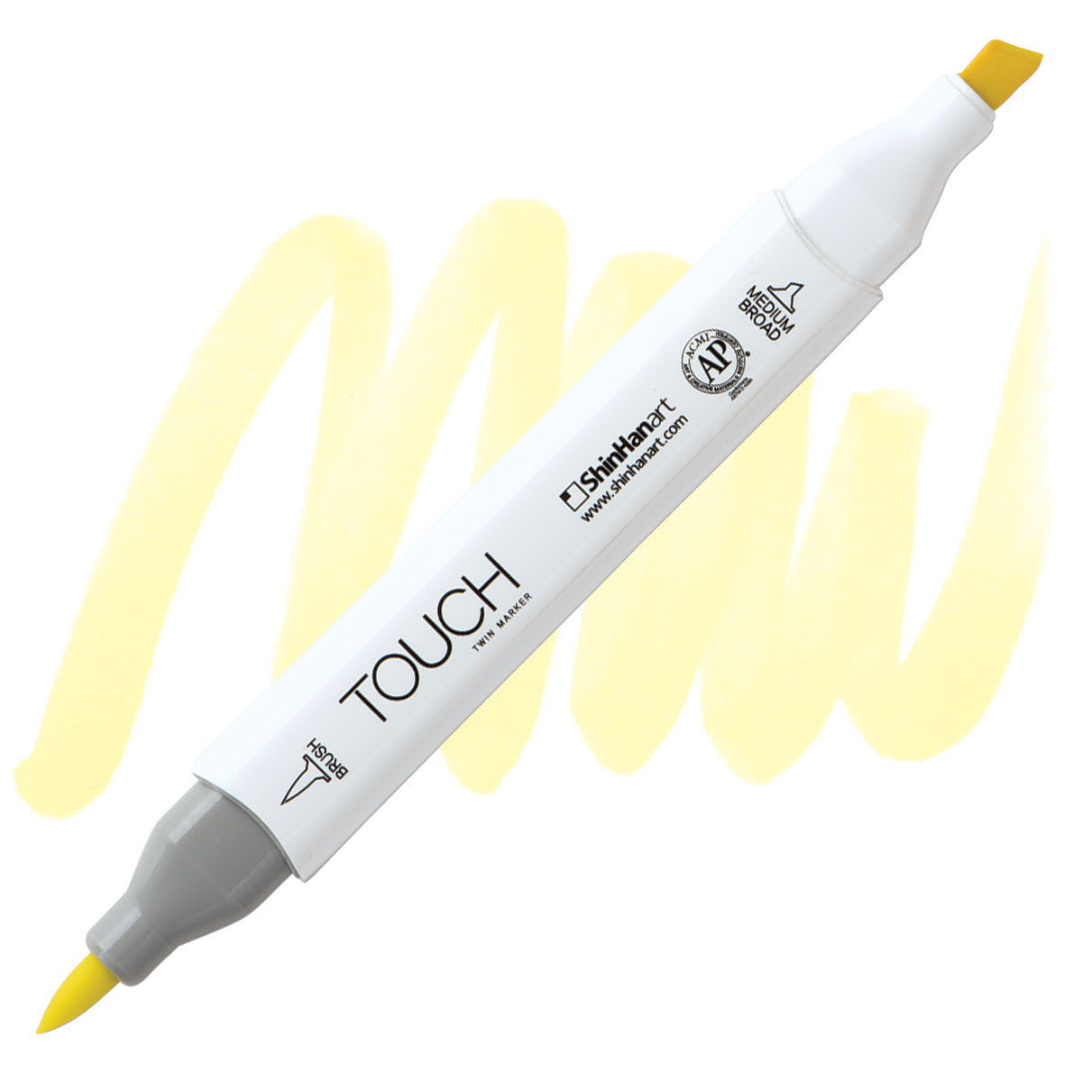 Shinhan Touch Twin Brush Marker - Anise Y164 marker and swatch