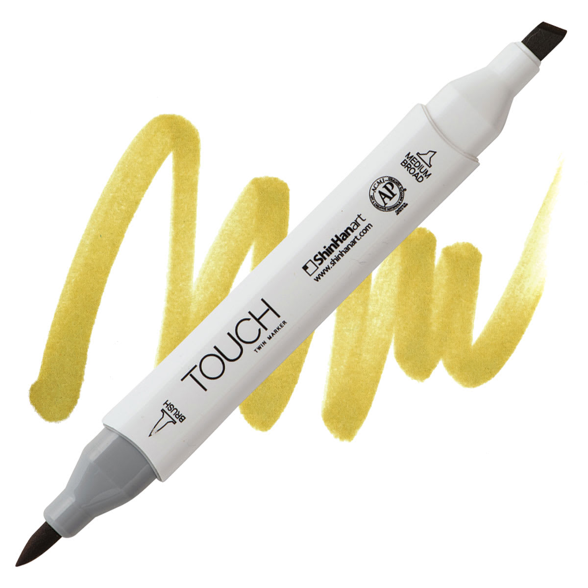 ShinHan Touch Twin Brush Marker - Brown Grey BR104 marker and swatch
