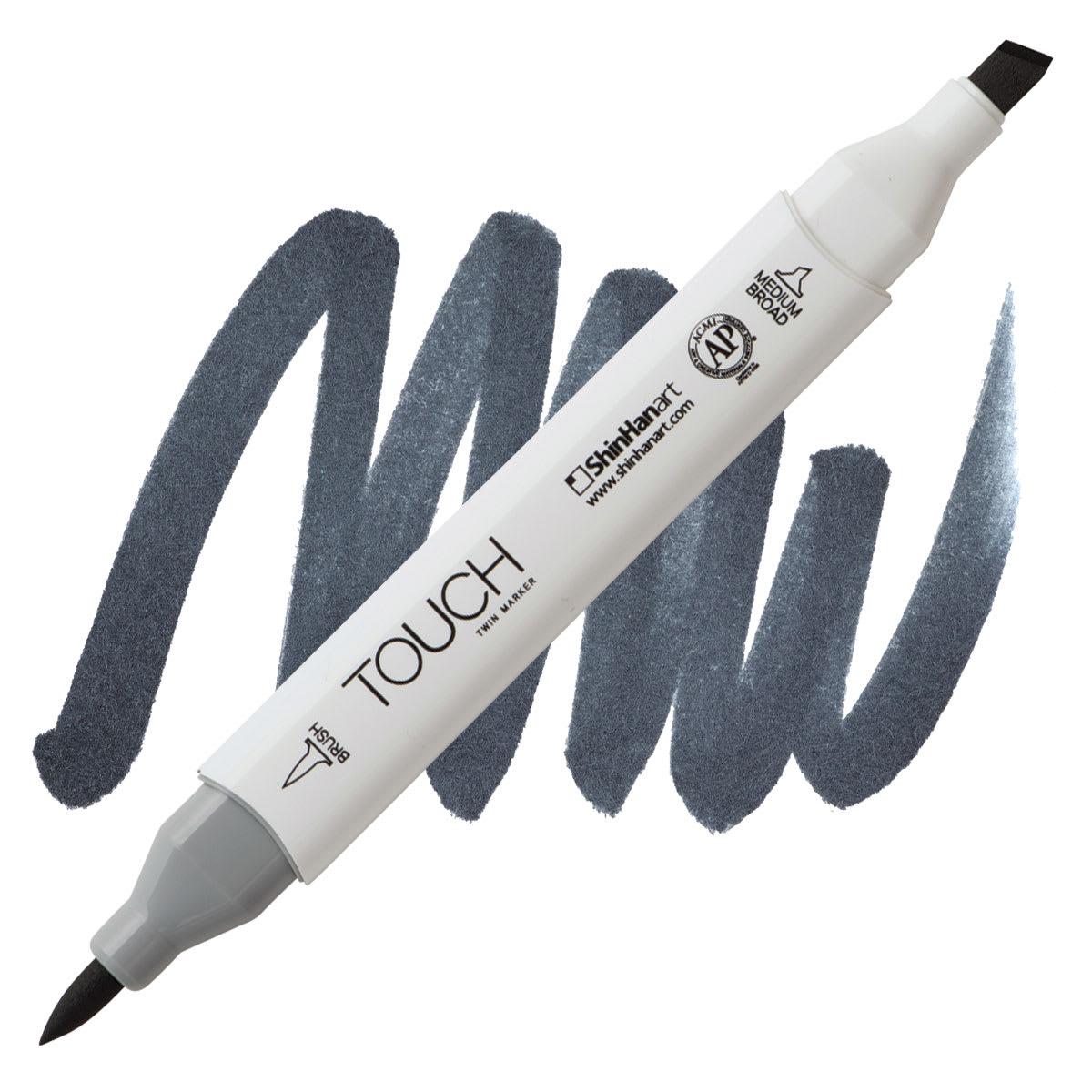 ShinHan Touch Twin Brush Marker - Cool Grey 9 GC9 marker and swatch
