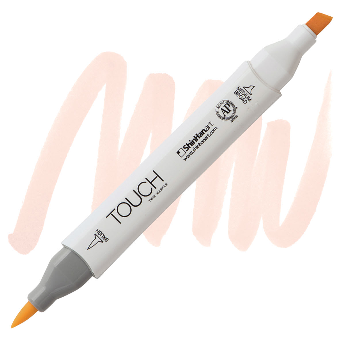 Shinhan Touch Twin Brush Marker - Pale Cream marker and swatch