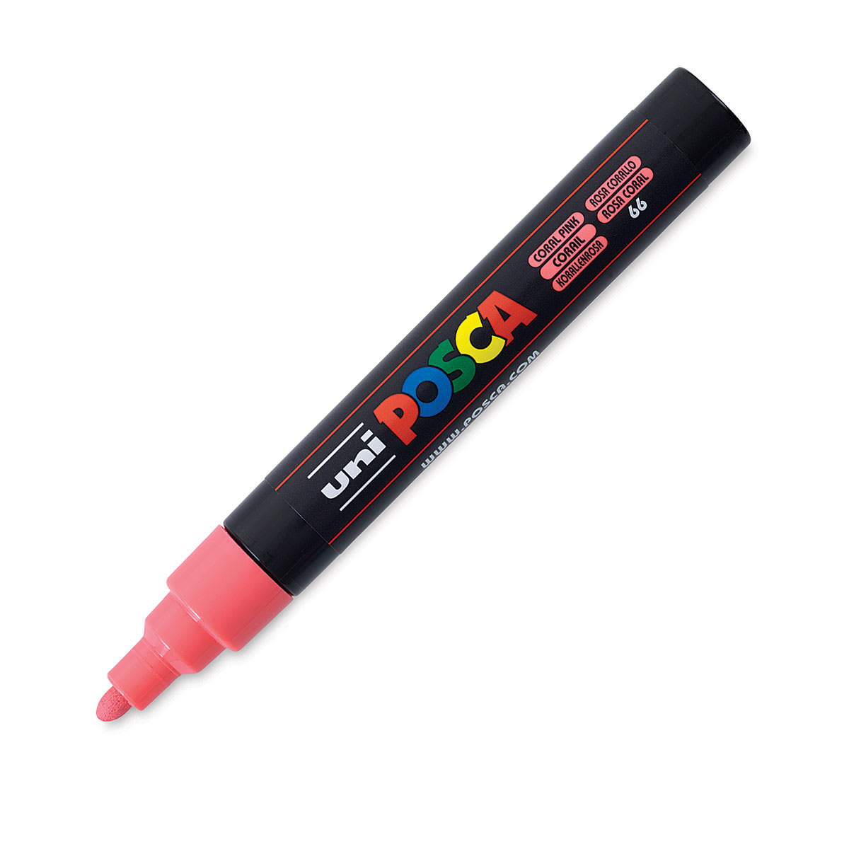 Posca Paint Marker - Coral Pink, Bullet Tip, 2.5 mm
