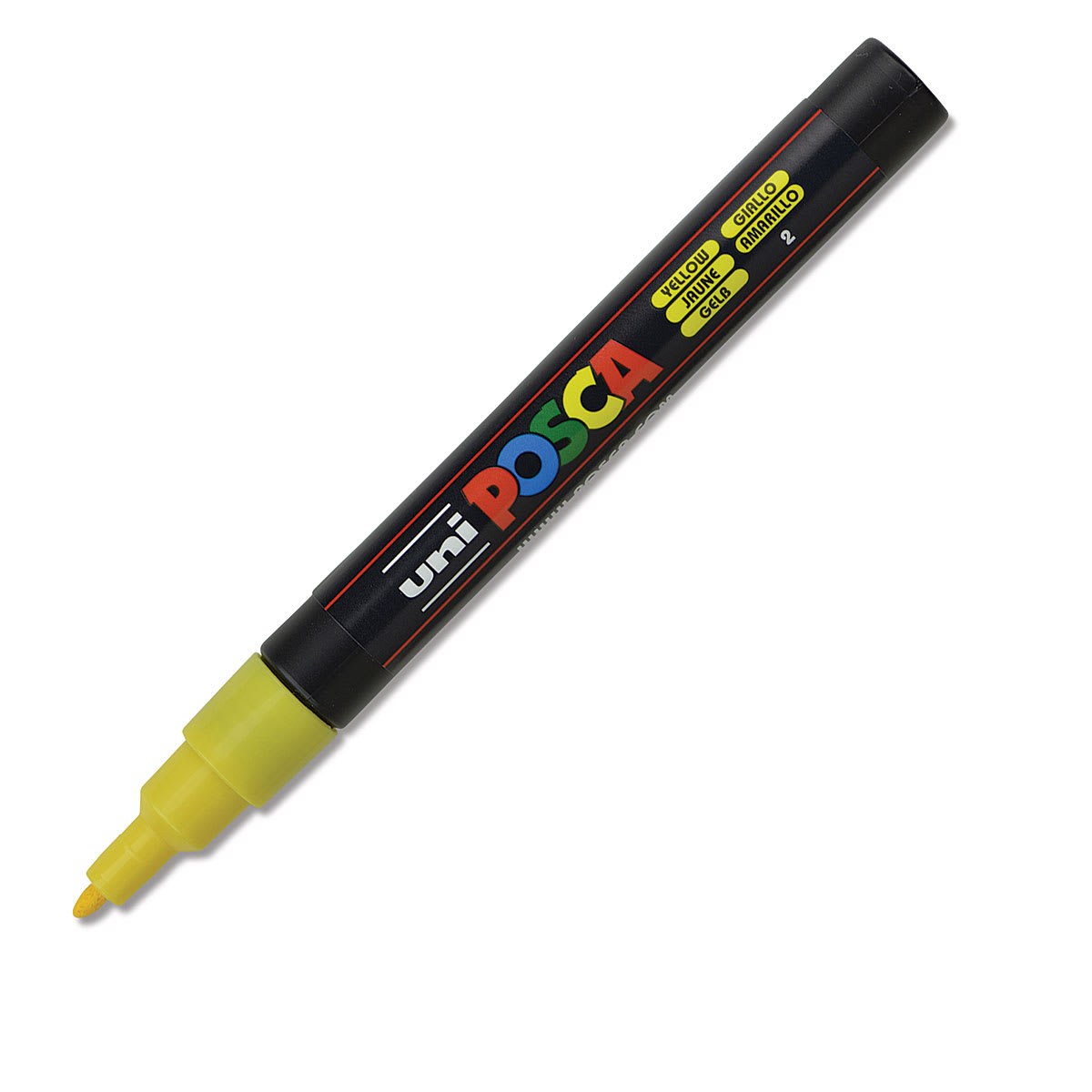 Uni Posca Paint Marker - Yellow, Fine, Bullet Tip, 0.9mm-1.3mm