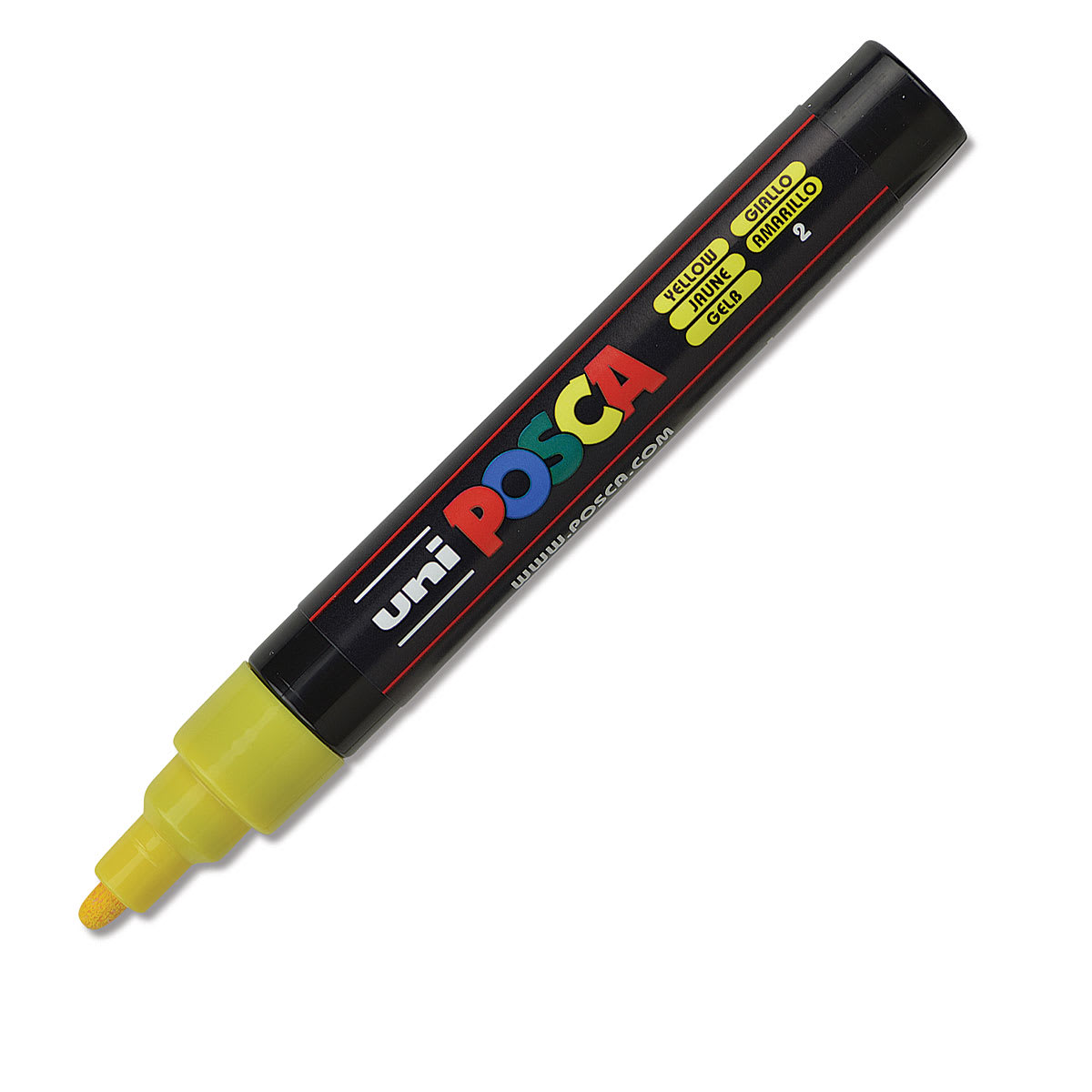 Uni Posca Paint Marker - Yellow, Bullet Tip, 2.5 mm