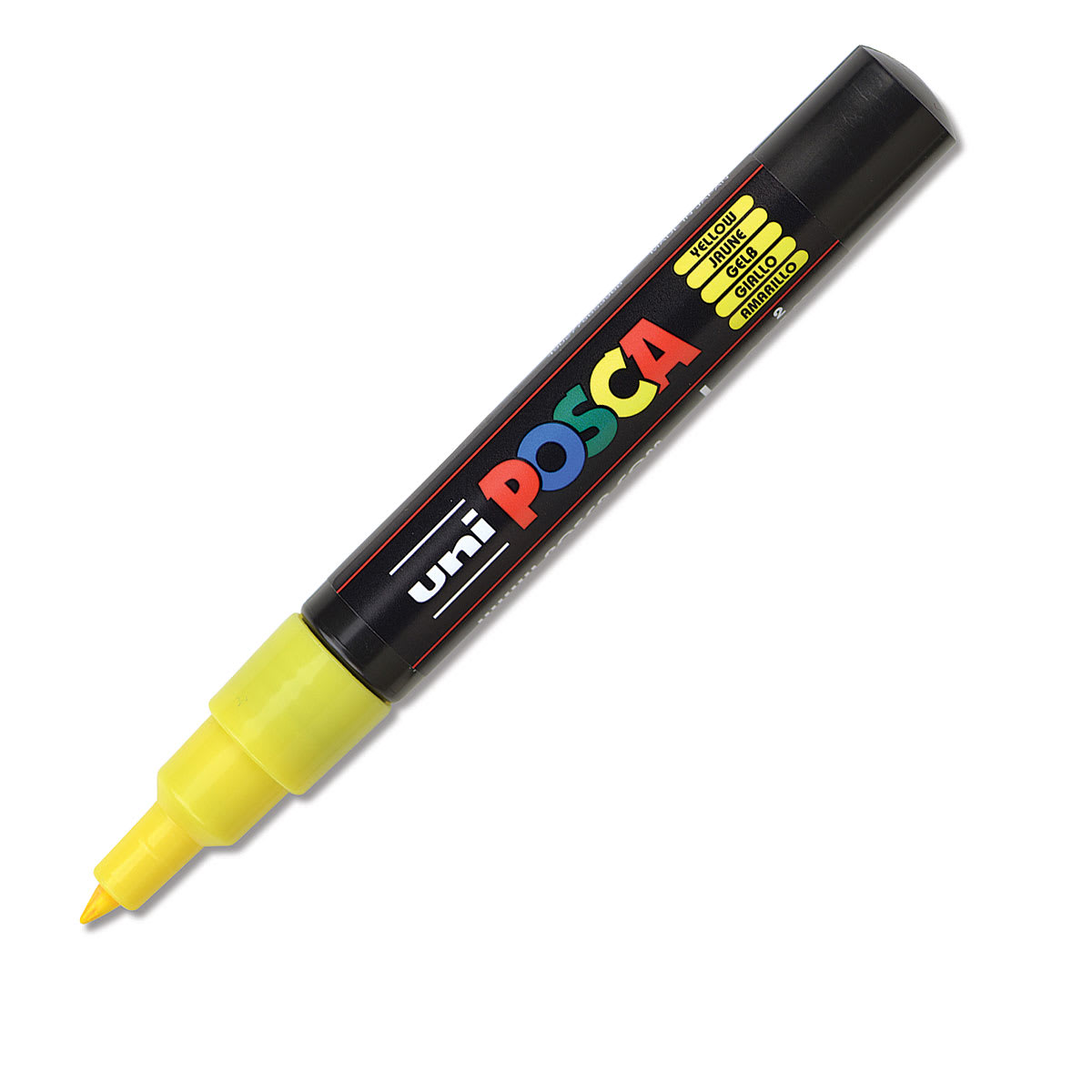 Uni Posca Paint Marker - Yellow, X-Fine, Bullet Tip, 0.7 mm