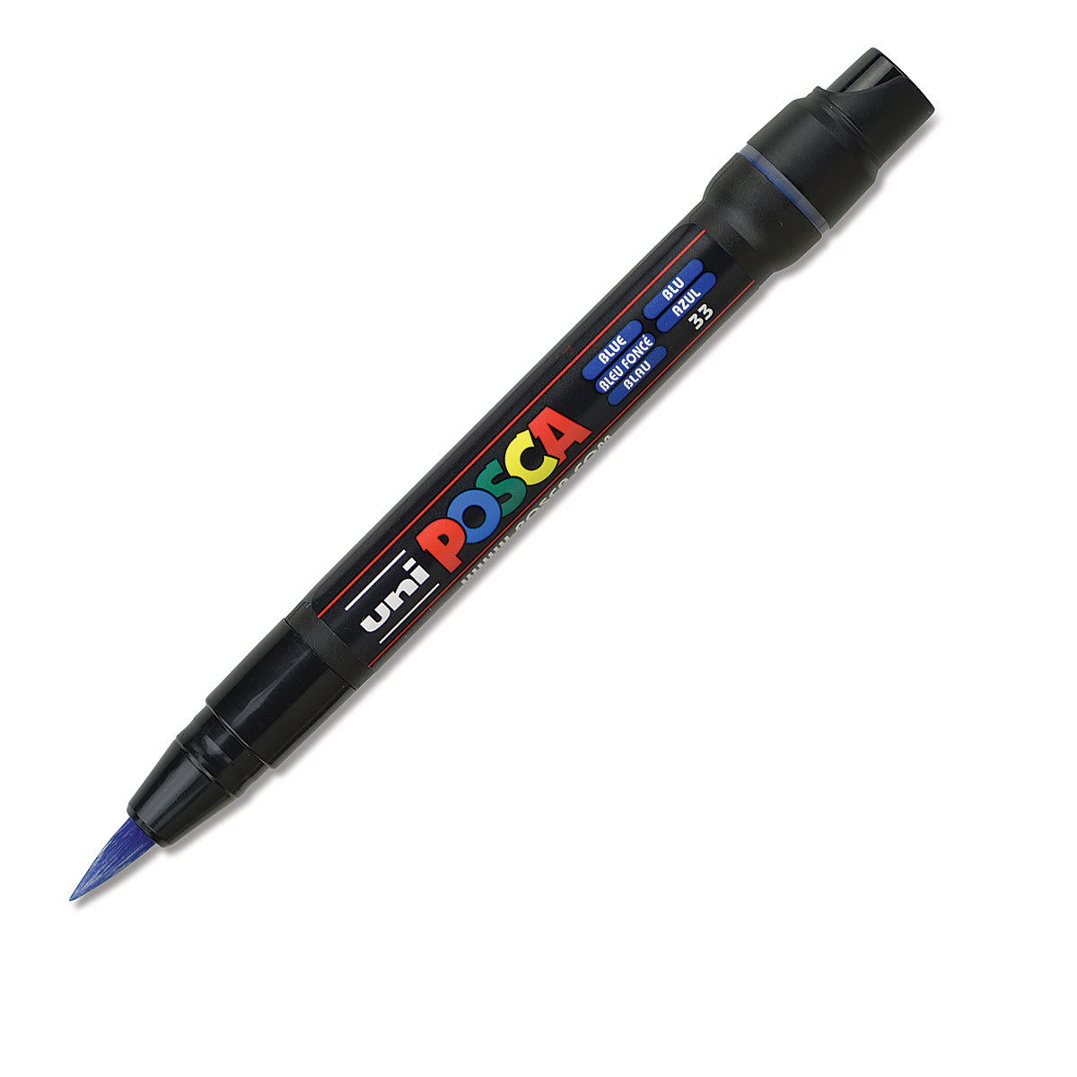 Uni Posca Paint Marker - Blue, Brush Tip