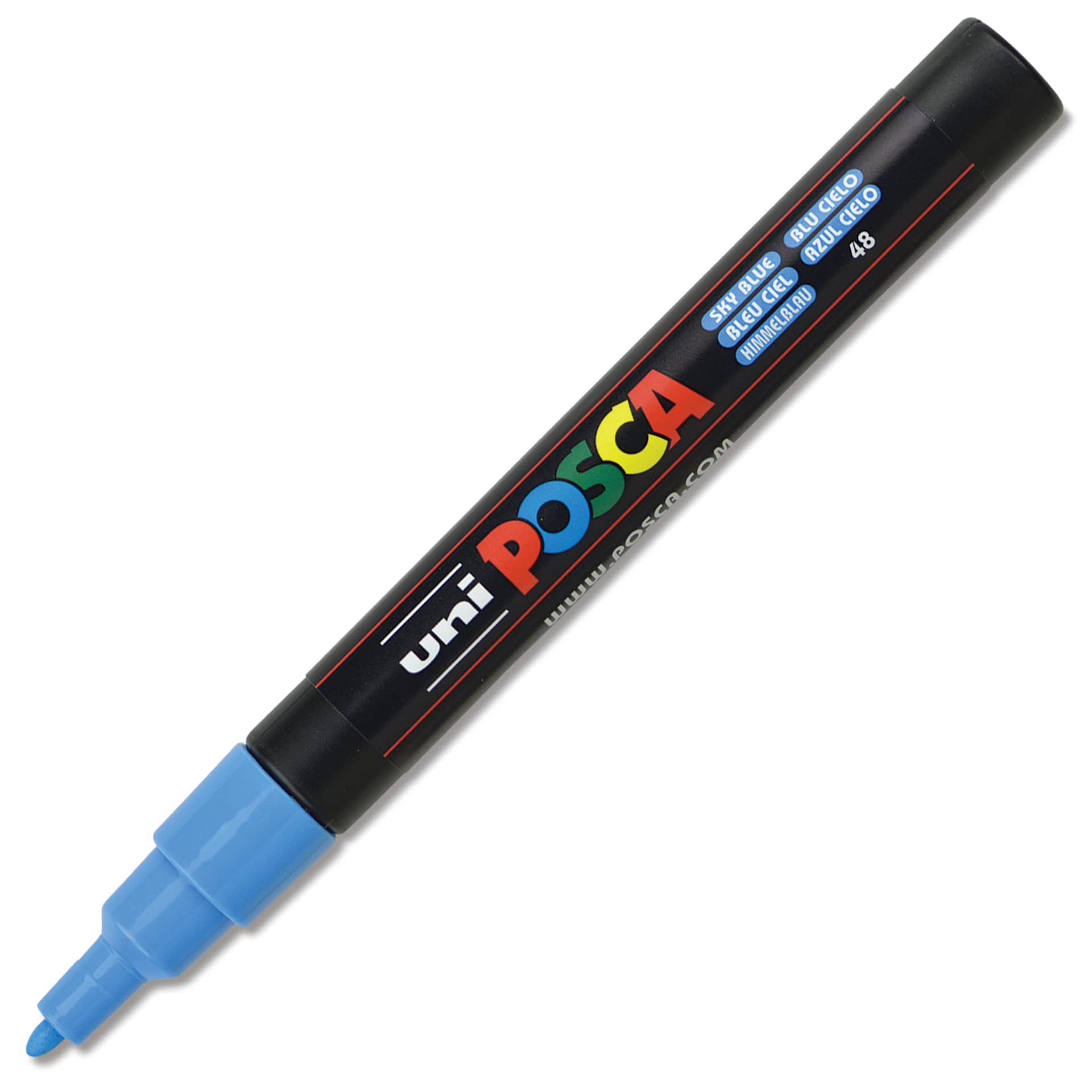 Uni Posca Paint Marker - Sky Blue, Fine, Bullet Tip, 0.9mm-1.3mm