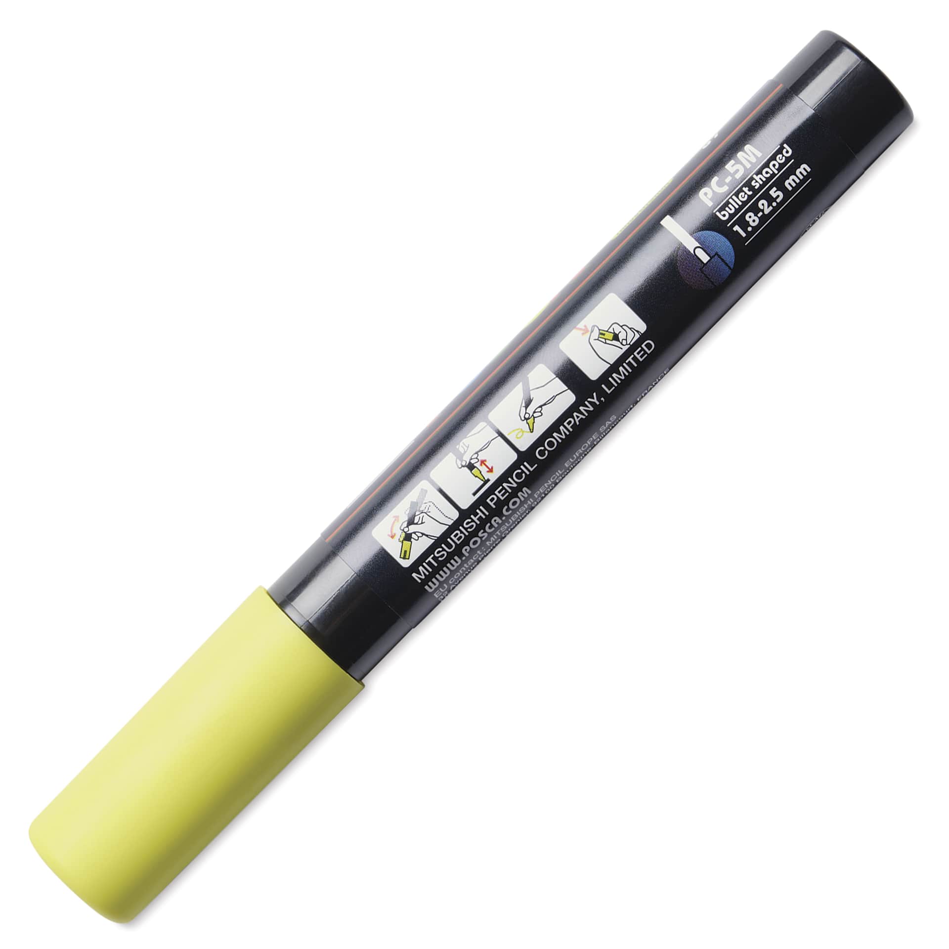 Posca Paint Marker - Grape Green, Medium Bullet Tip, 1.8 - 2.5 mm, back of the marker barrel