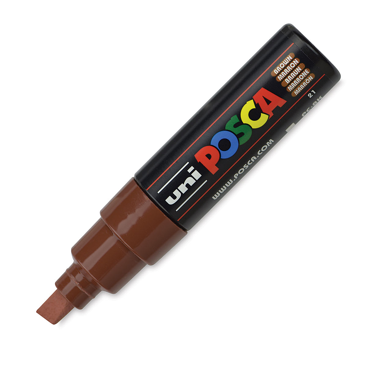 Posca Paint Marker - Brown, Broad Chisel, 8 mm Posca Paint Marker - Brown, Broad Chisel, 8 mm
