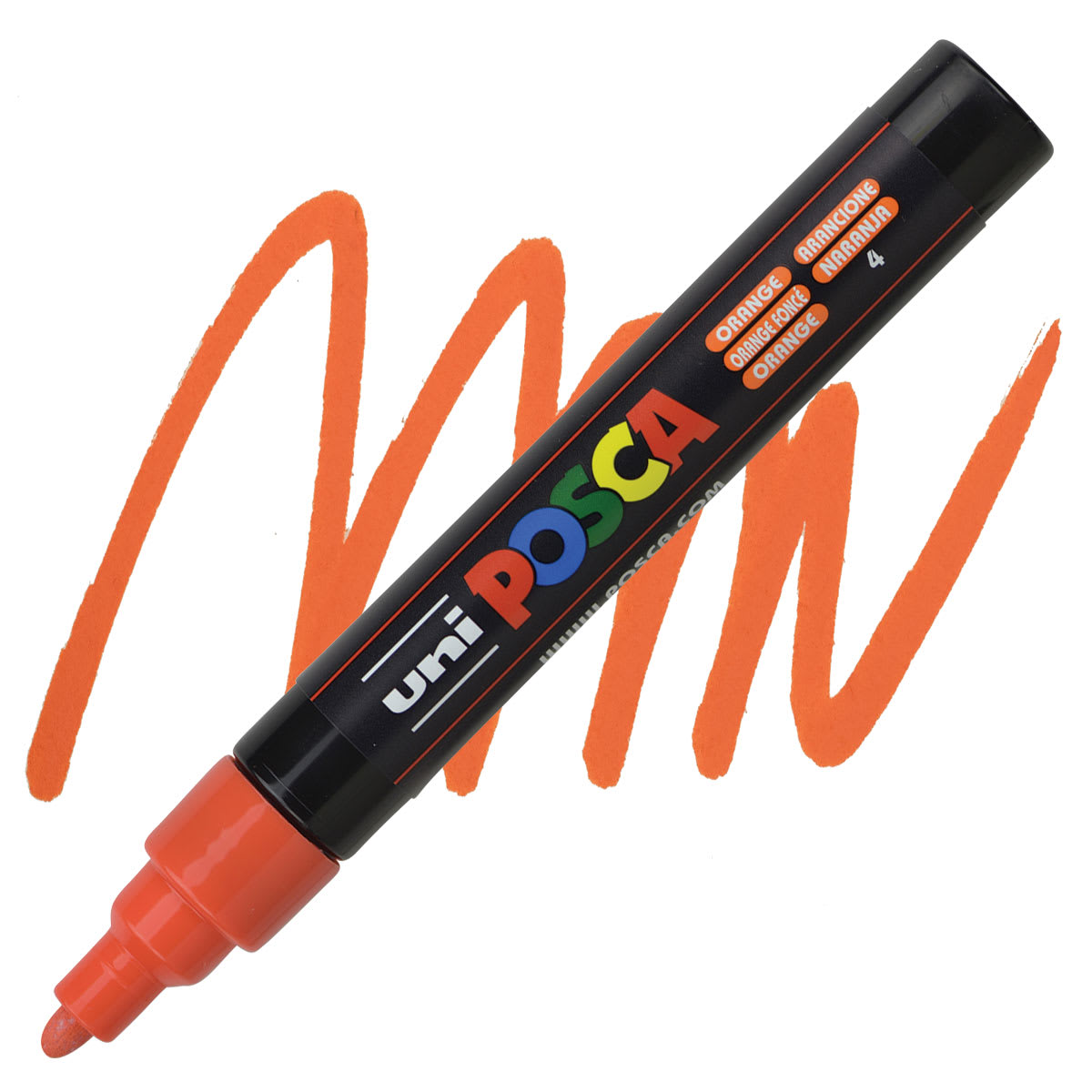 Posca Paint Marker - Orange, Bullet Tip, 2.5 mm - swatch Posca Paint Marker - Orange, Bullet Tip, 2.5 mm - swatch