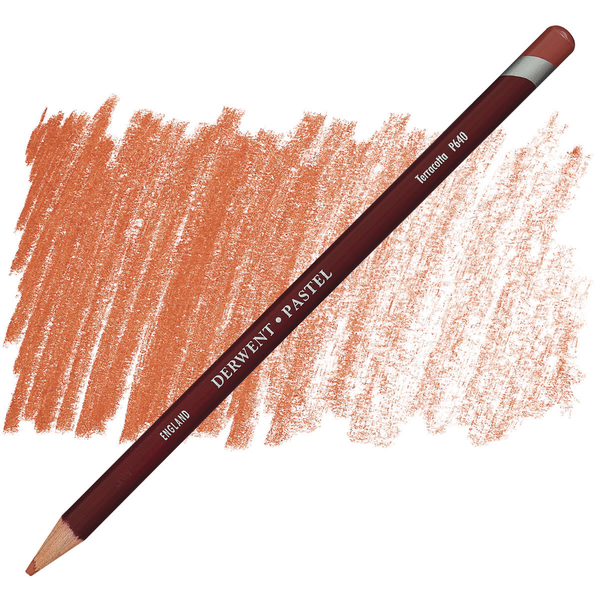 Derwent Pastel Pencil - Terracotta pencil and swatch