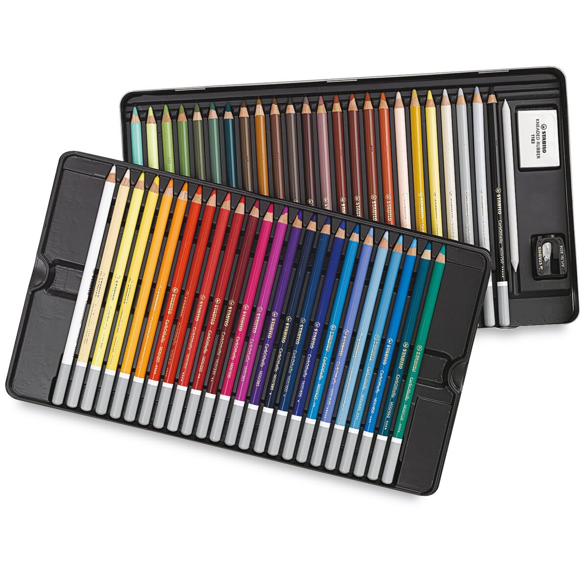Stabilo CarbOthello Pastel Pencils - Set of 48 (open to show contents)