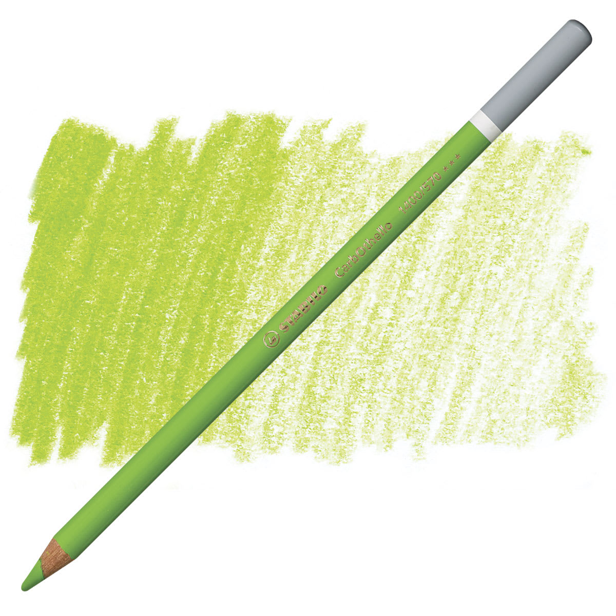 Stabilo CarbOthello Pastel Pencil - Leaf Green Middle pencil and swatch