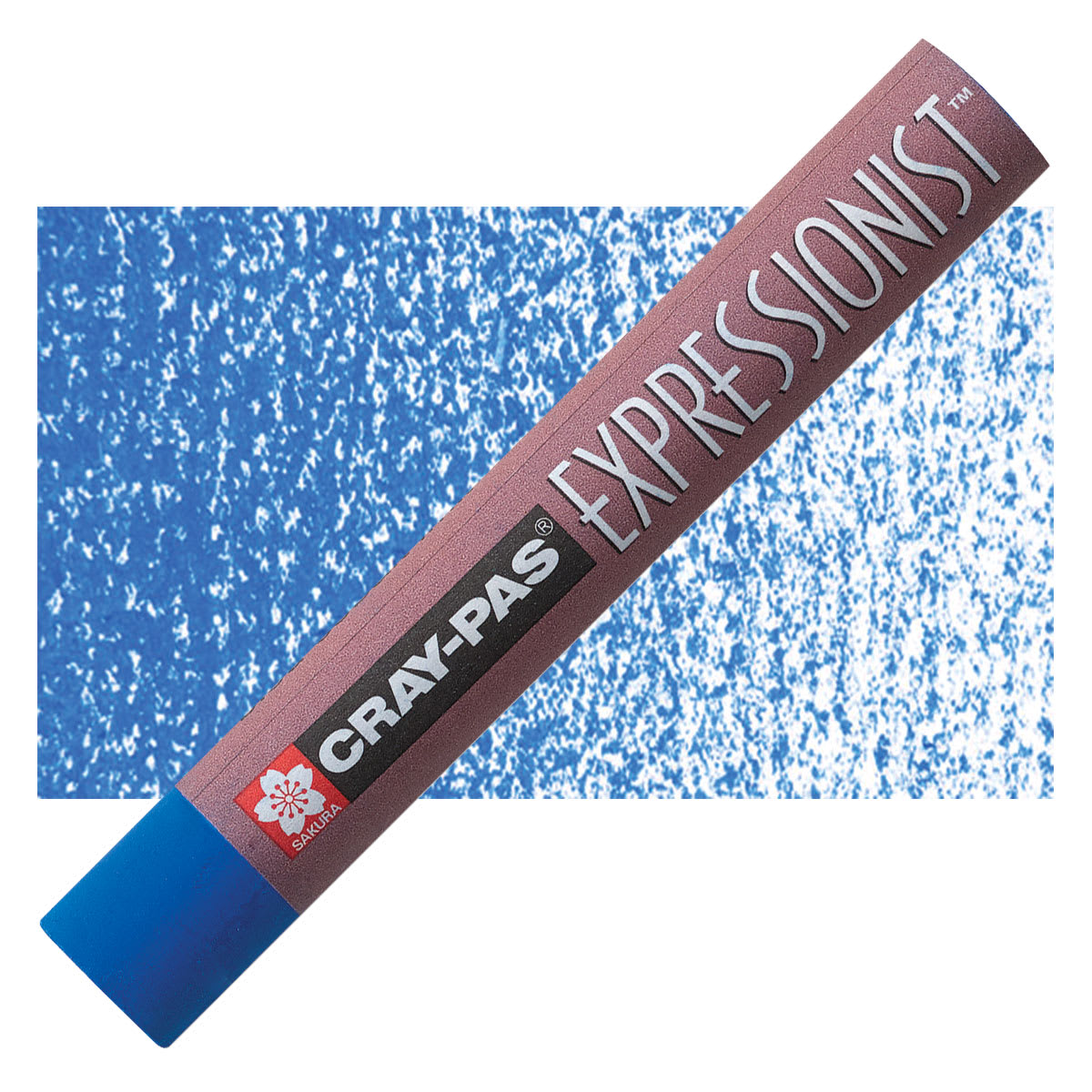 Sakura Cray-Pas Expressionist Oil Pastel - Cobalt Blue Hue oil pastel and swatch