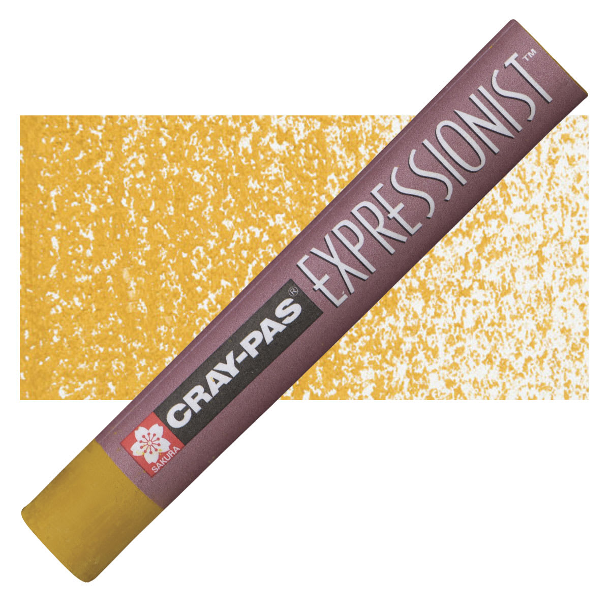 Sakura Cray-Pas Expressionist Oil Pastel - Yellow Ochre oil pastel and swatch Sakura Cray-Pas Expressionist Oil Pastel - Yellow Ochre oil pastel and swatch