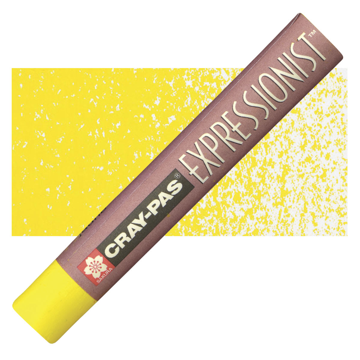 Sakura Cray-Pas Expressionist Oil Pastel - Yellow oil pastel and swatch