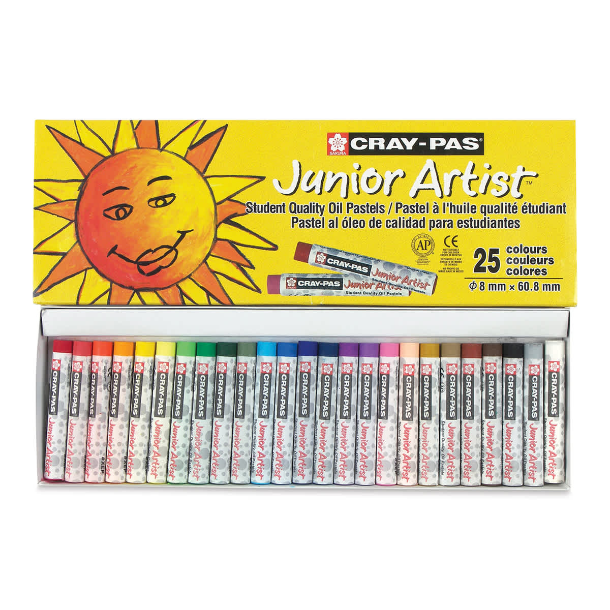 Sakura Cray-Pas Junior Artist Oil Pastels - Assorted Colors, Set of 25
